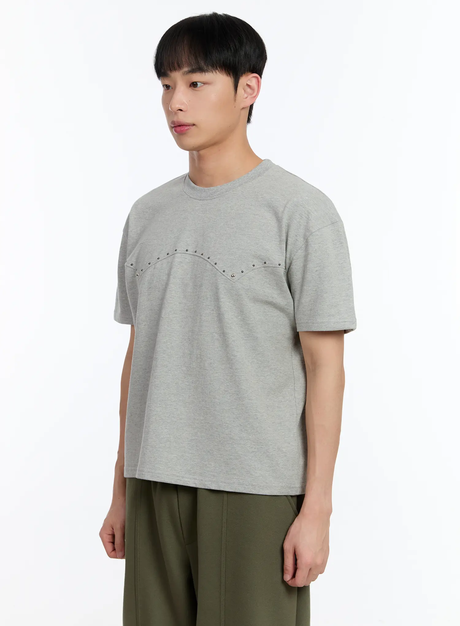 Men's Studded Short Sleeve Tee IA507 - Image 4