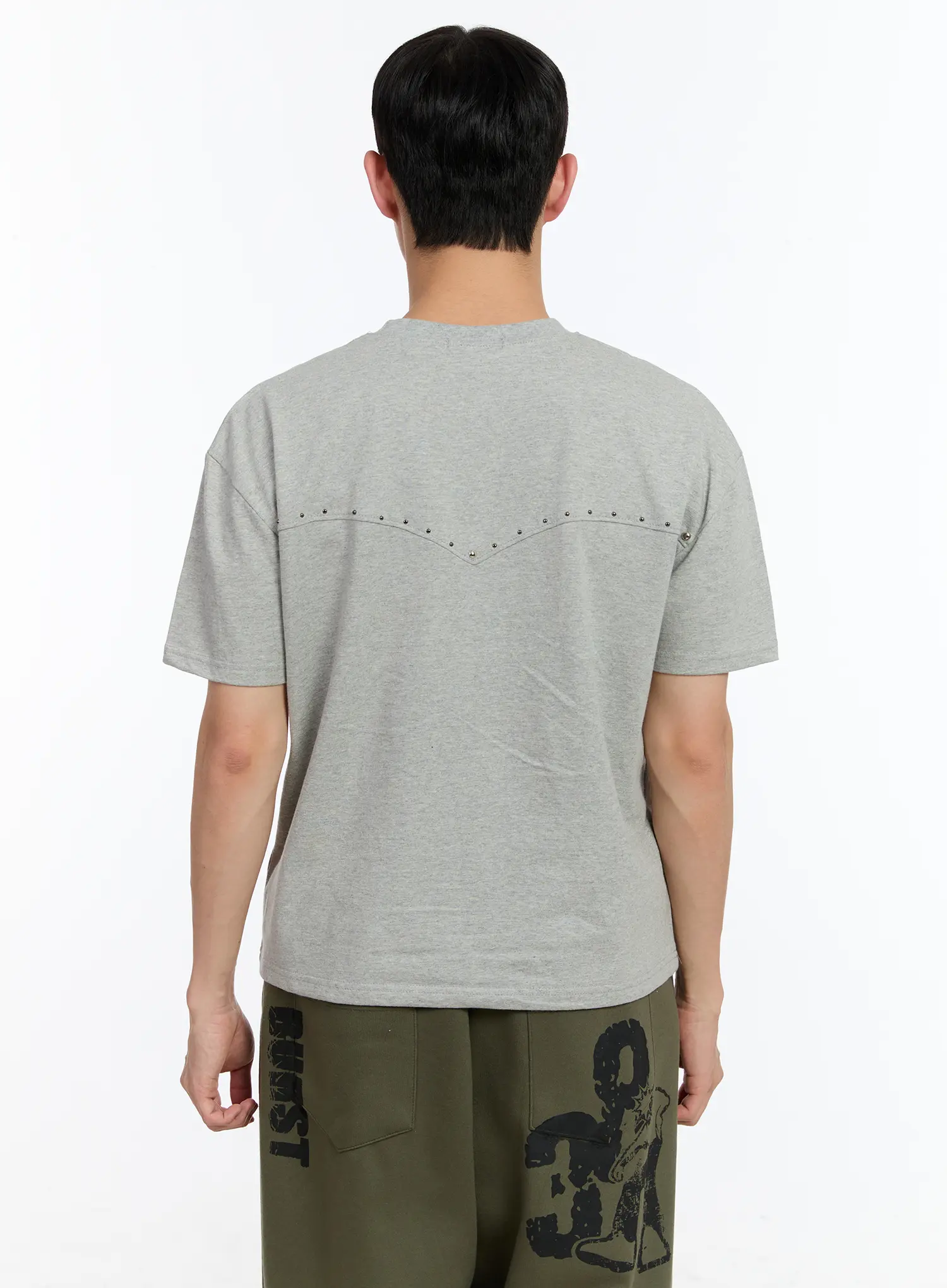 Men's Studded Short Sleeve Tee IA507 - Image 5