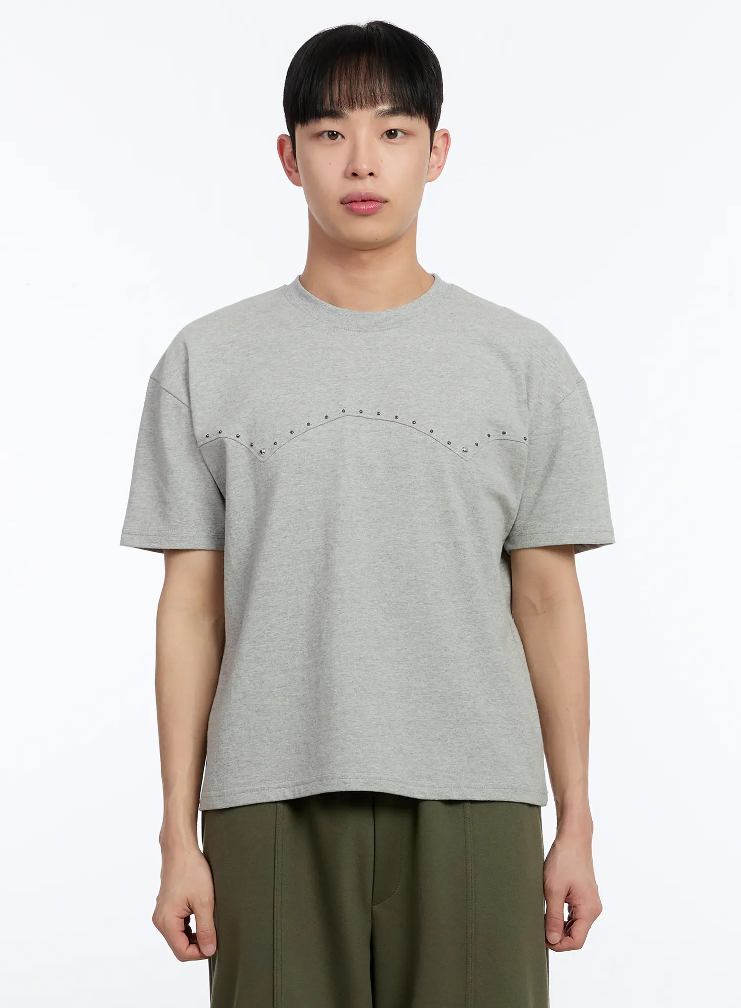 Men's Studded Short Sleeve Tee IA507 - Image 9
