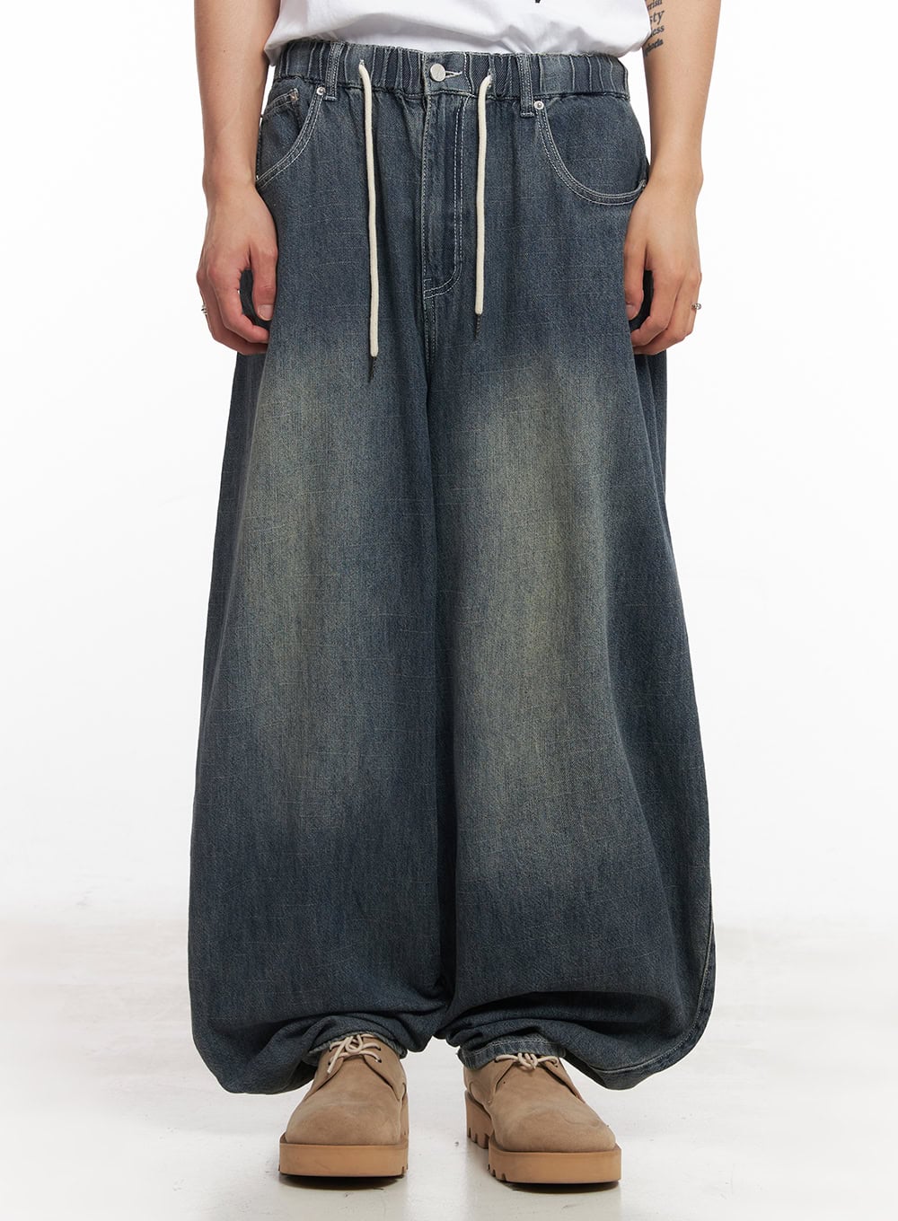 Men's Summer Drawstring Jeans IY508 - Image 2