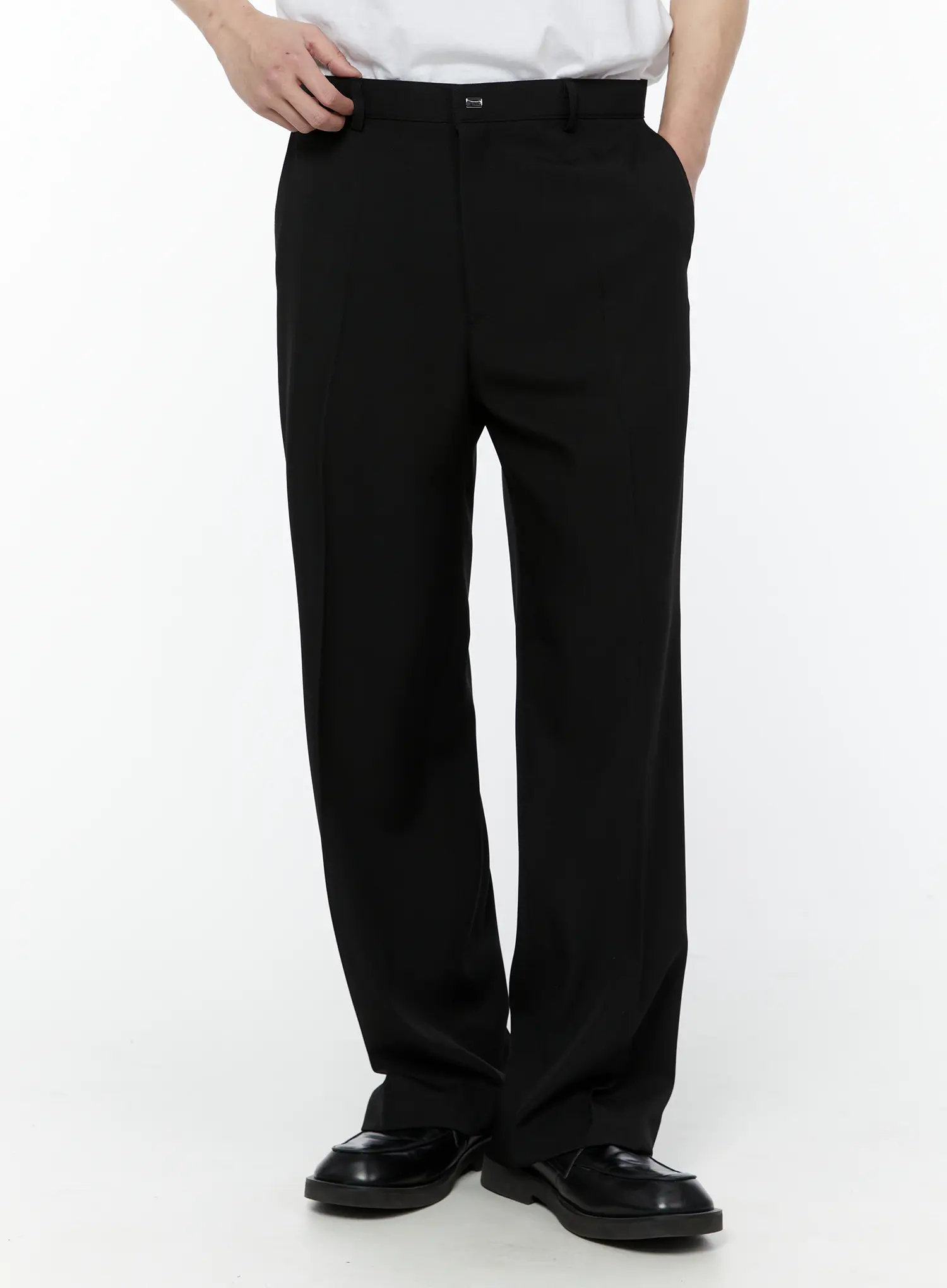 Men's Tailored Trousers (Black) IY506