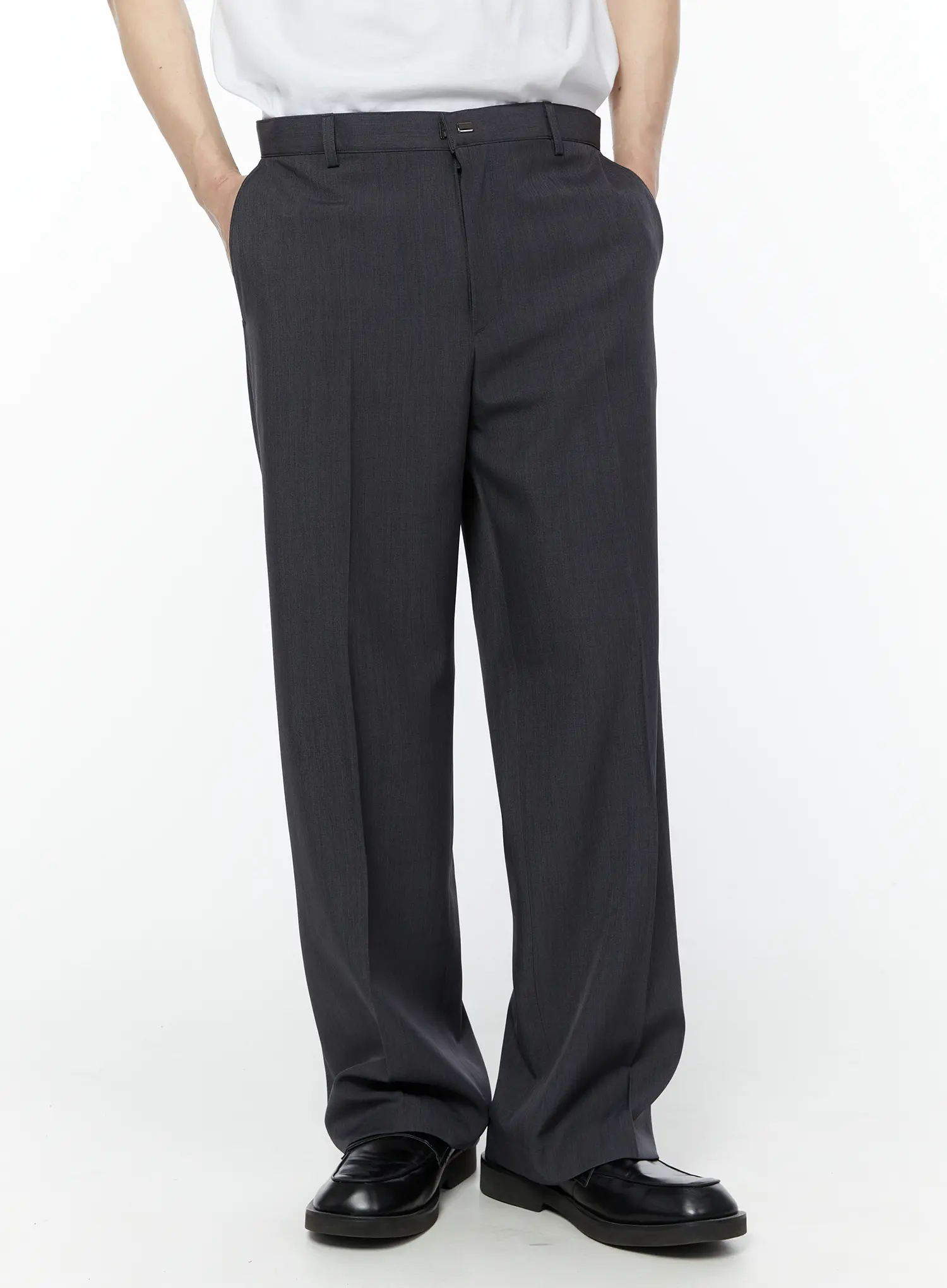 Men's Tailored Trousers (Dark Gray) IY506 - Image 4