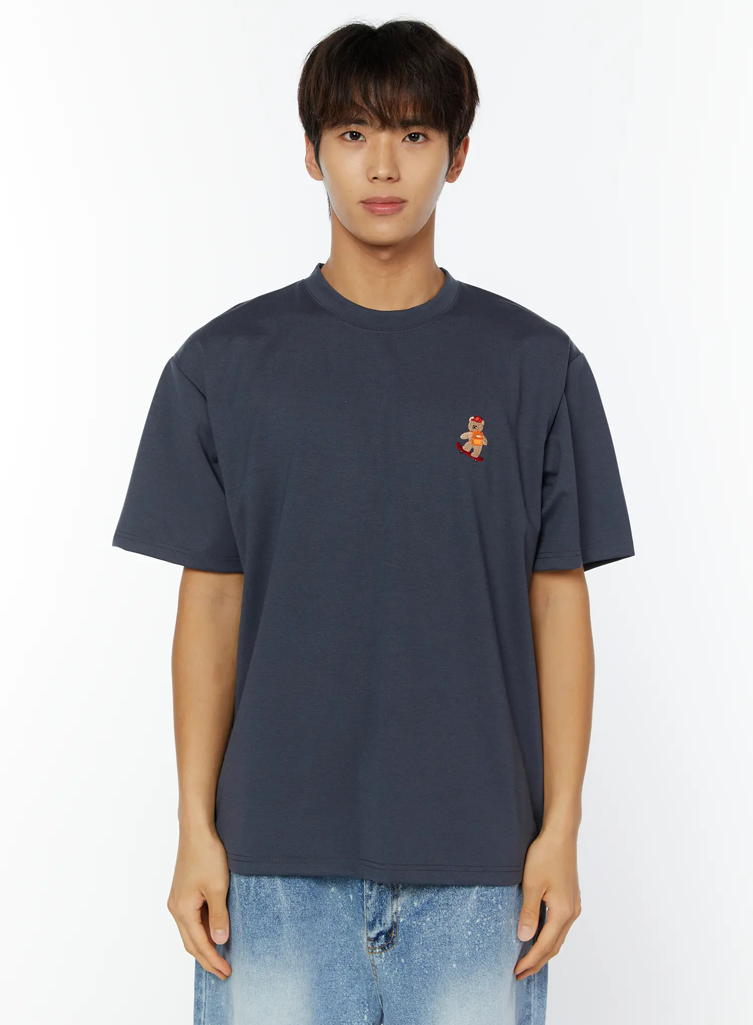 Men's Teddy Embroidered T-Shirt IY508 - Image 13