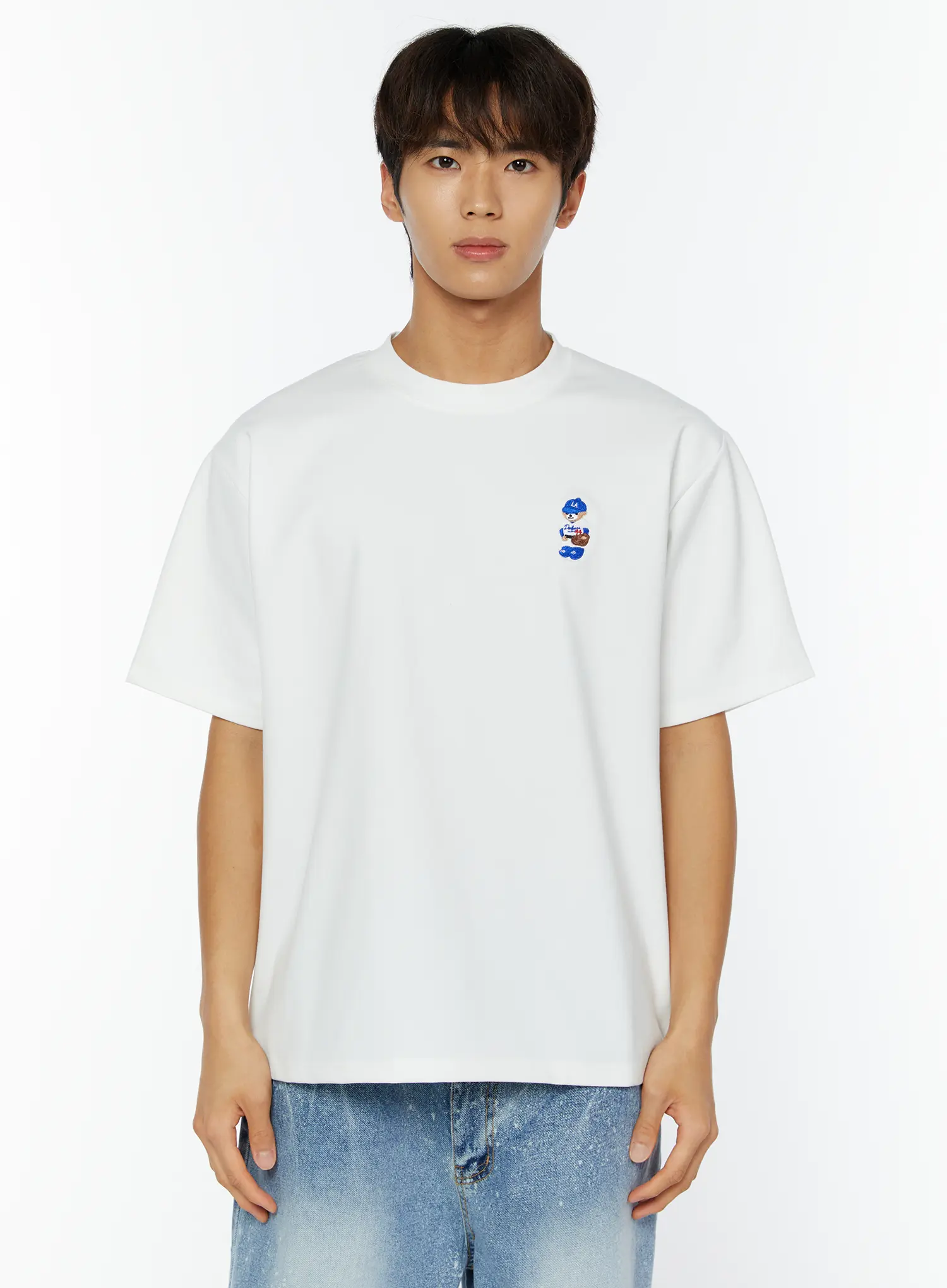 Men's Teddy Embroidered T-Shirt IY508 - Image 9