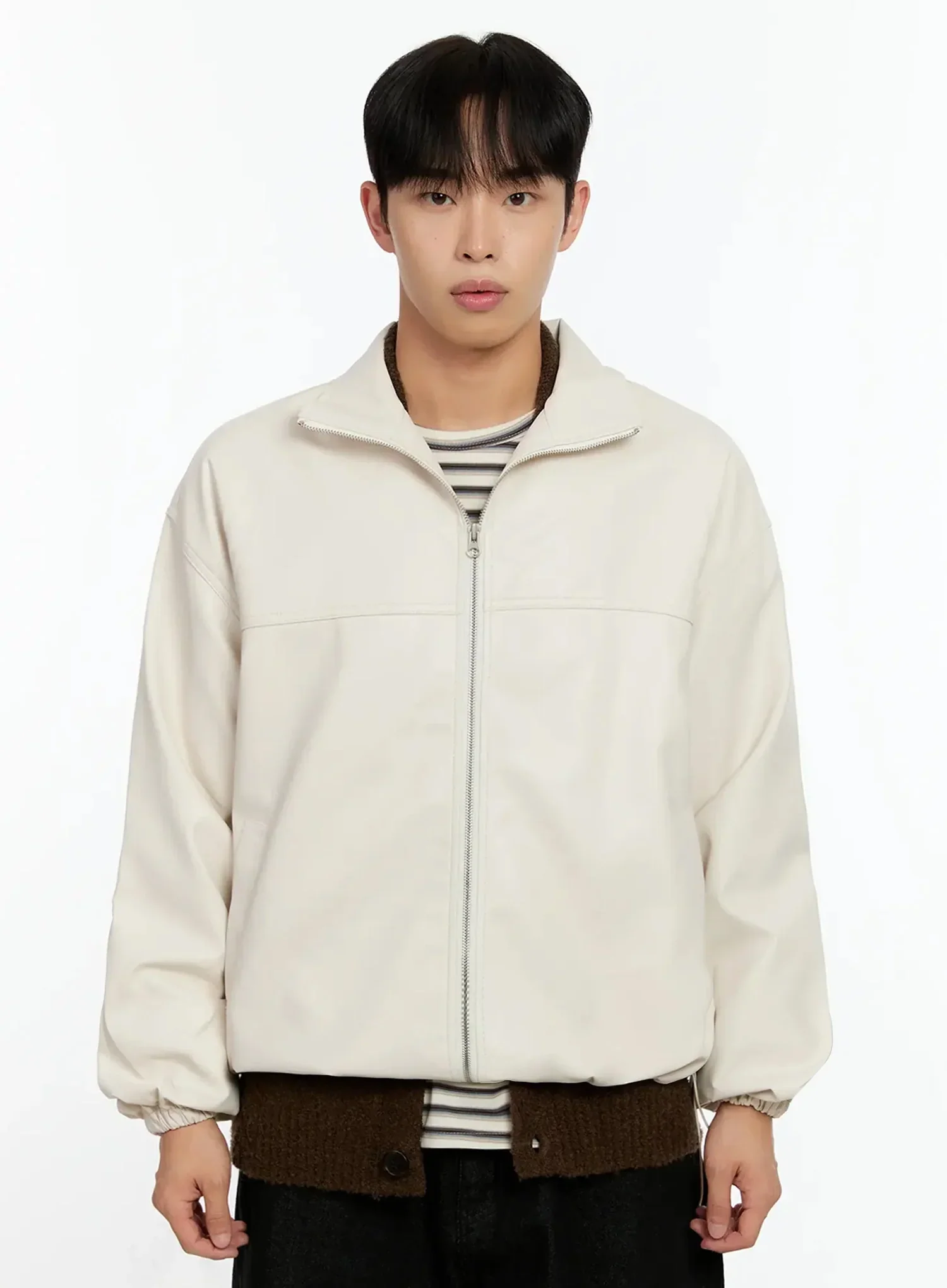 Men's Textured PU Jacket IN506 - Image 15