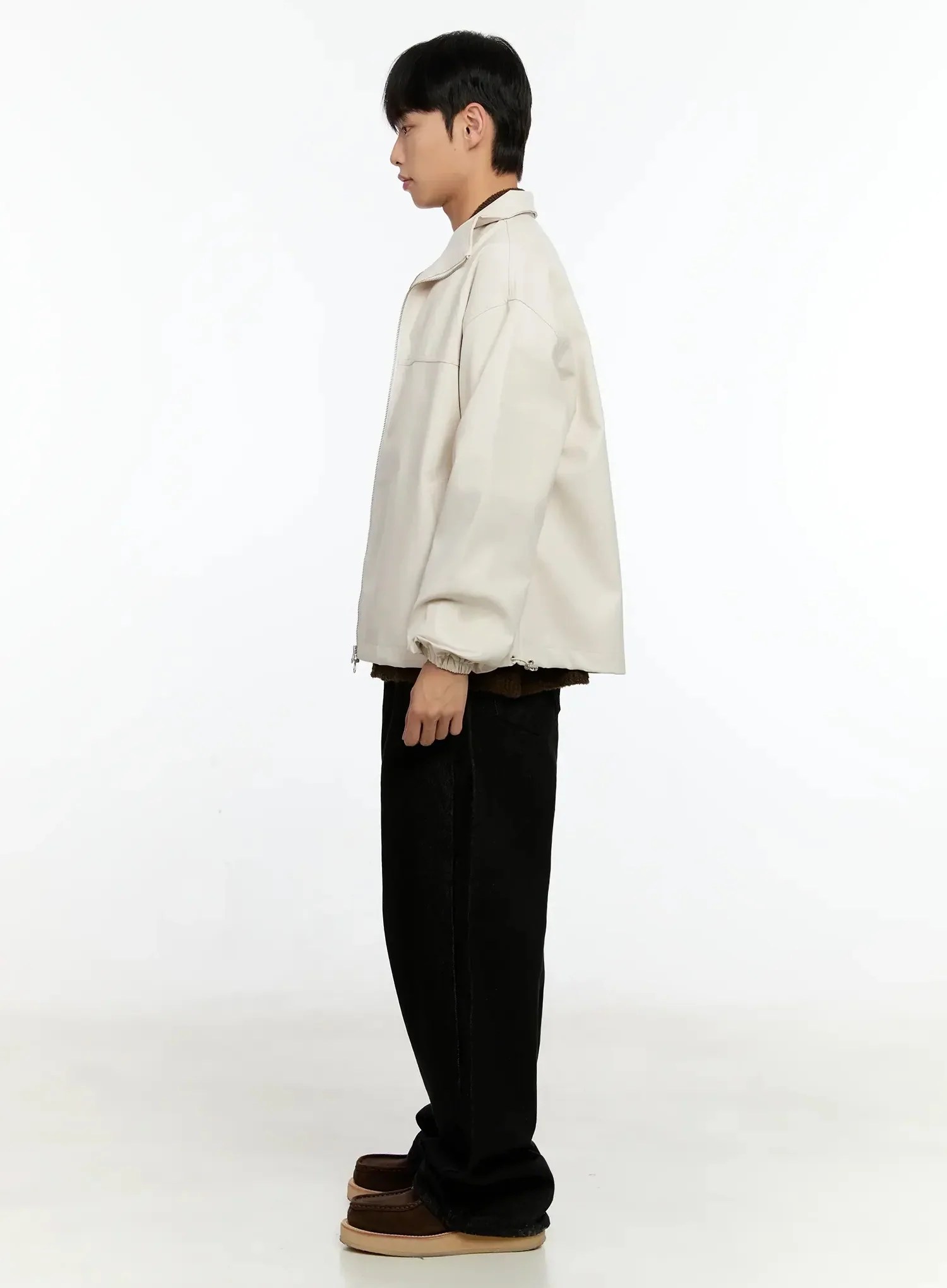 Men's Textured PU Jacket IN506 - Image 6
