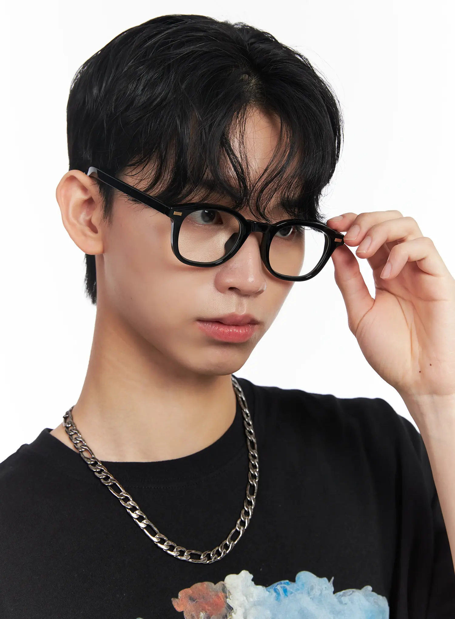 Men's Timeless Black Glasses IL501 - Image 6