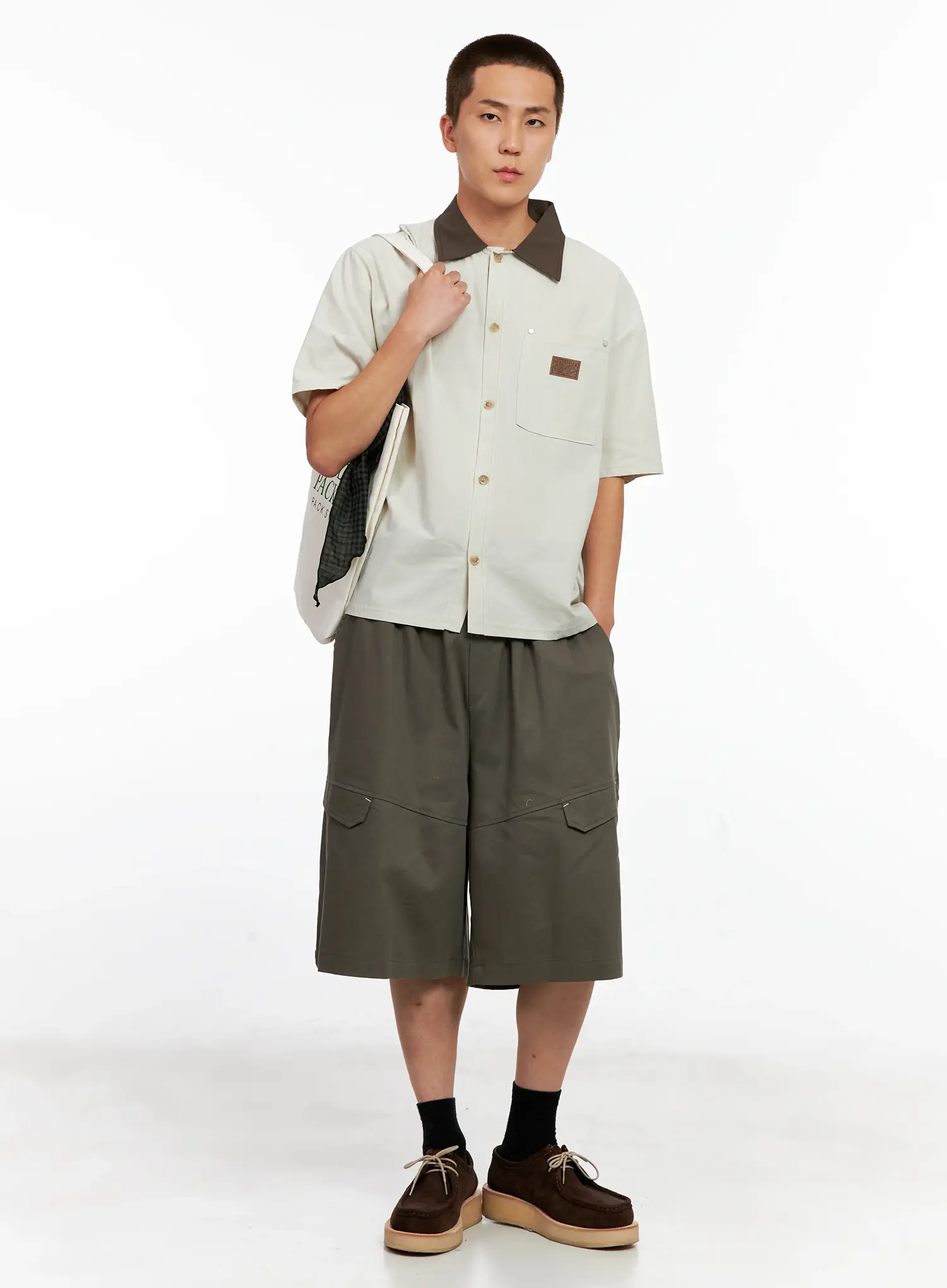 Men's Two-Tone Button-Up IG511 - Image 10