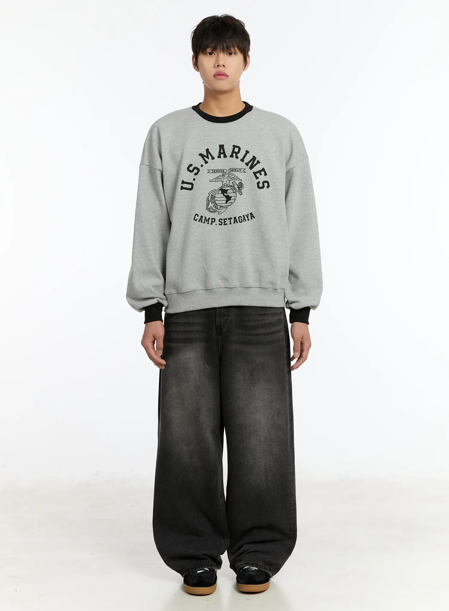Men's Two-Toned Graphic Sweatshirt IM502 - Image 3