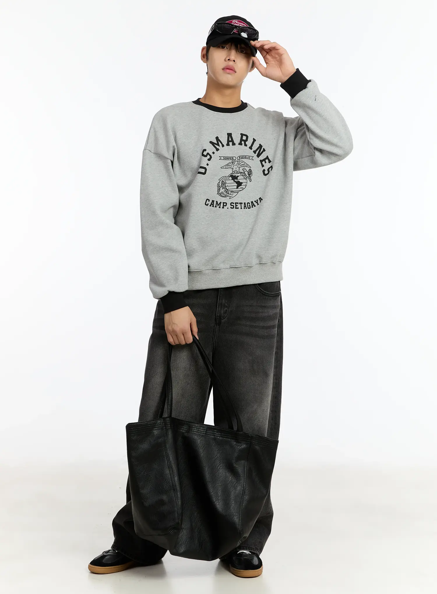 Men's Two-Toned Graphic Sweatshirt IM502 - Image 7