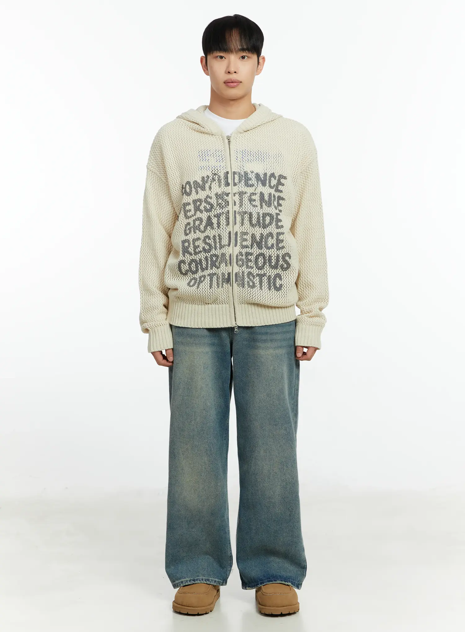 Men's Two-Way Hooded Zip-Up Sweater IF510 - Image 3