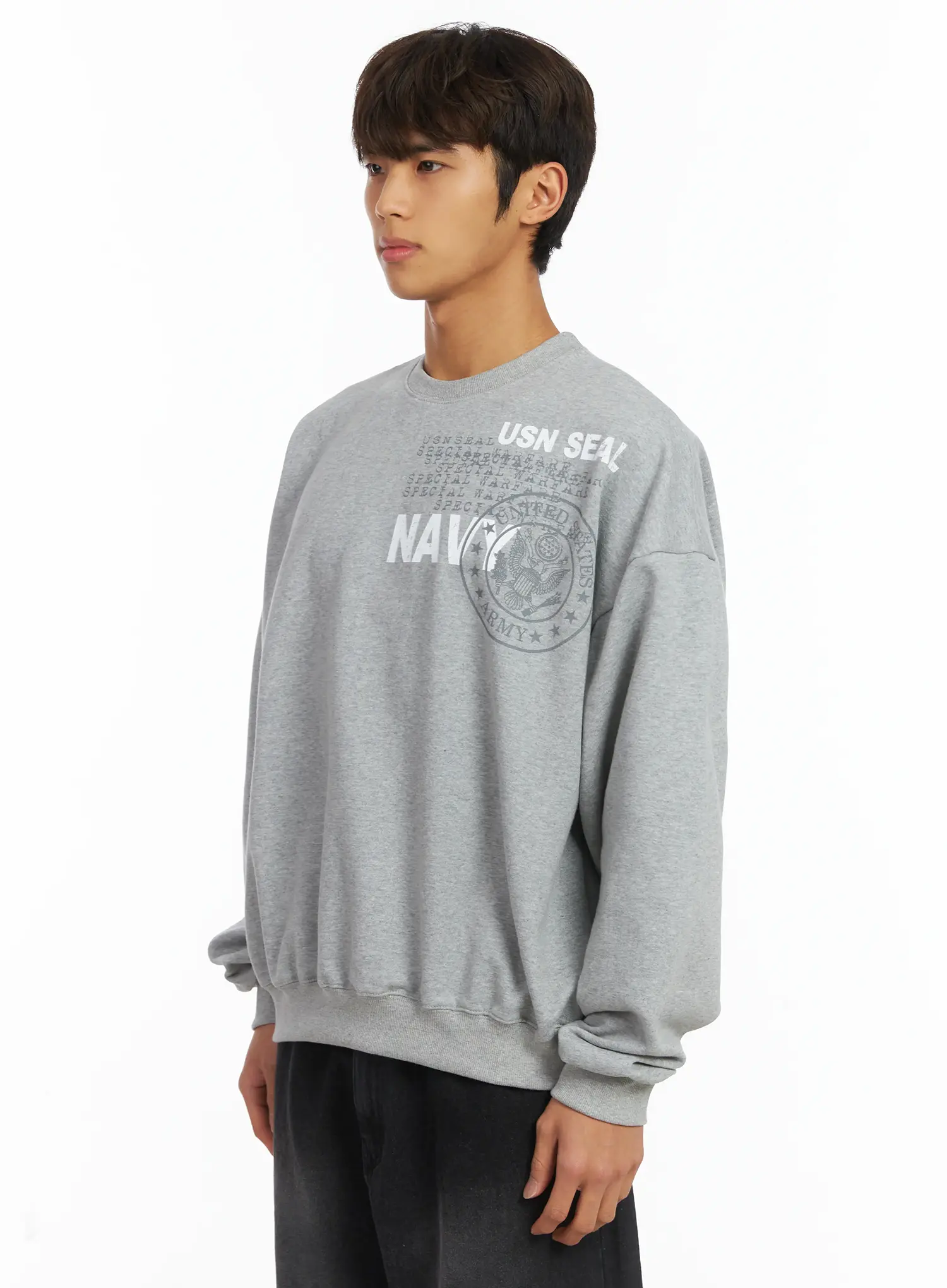 Men's USN Fleece Sweatshirt IJ514 - Image 4