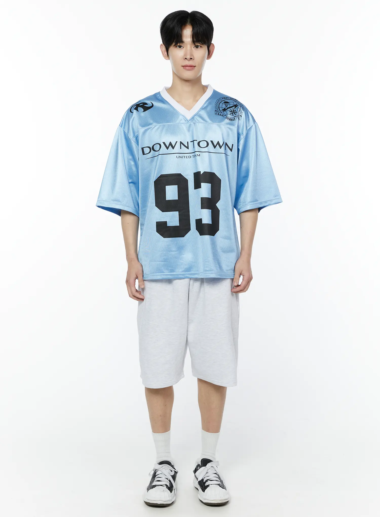 Men's V-Neck Rugby Jersey Shirt IA530 - Image 3