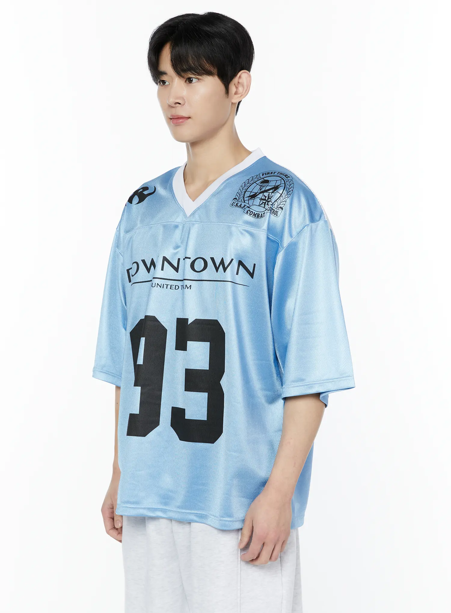Men's V-Neck Rugby Jersey Shirt IA530 - Image 4