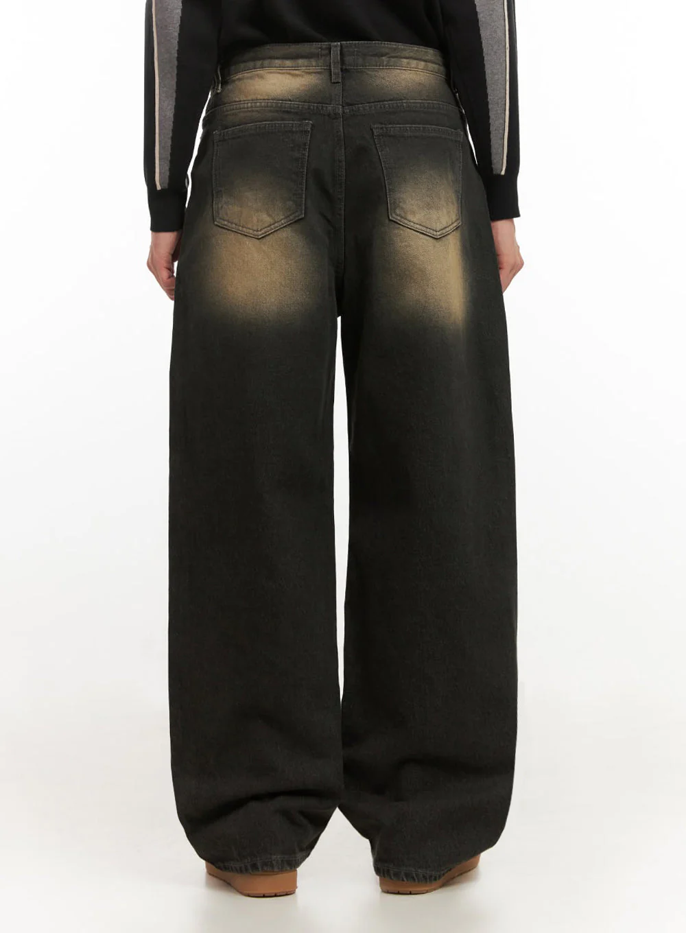 Men's Vintage Washed Wide-Leg Jeans IF517 - Image 10
