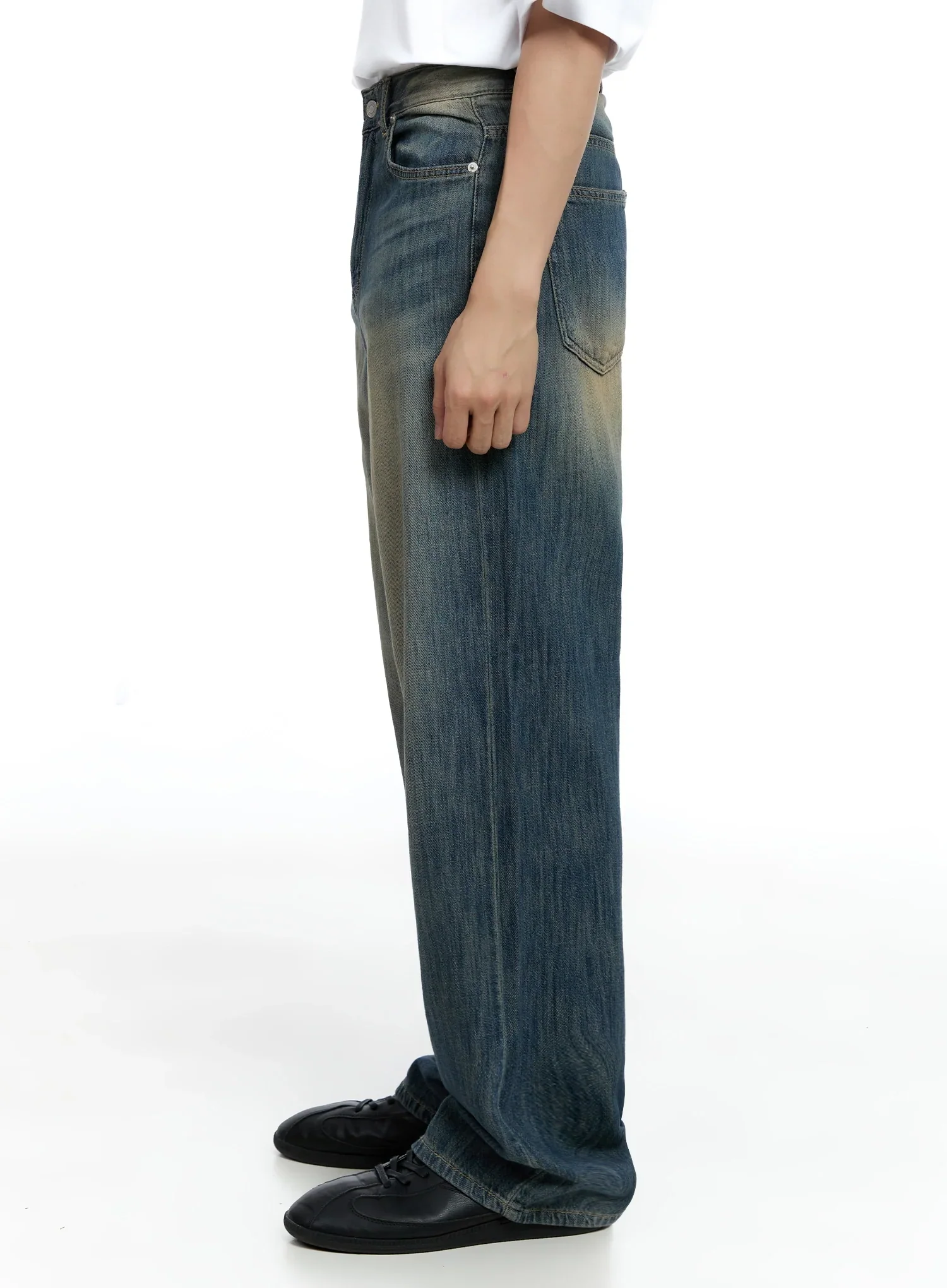 Men's Vintage Wide-Leg Jeans IG520 - Image 7
