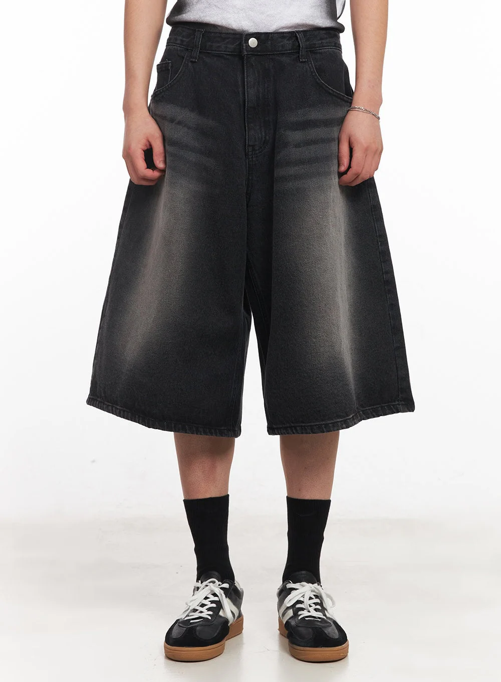 Men's Washed Relaxed-Fit Jorts IY505 - Image 3