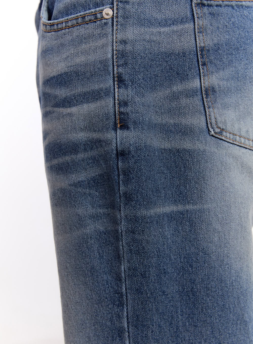 Men's Washed Semi-Flared Jeans IM512 - Image 5