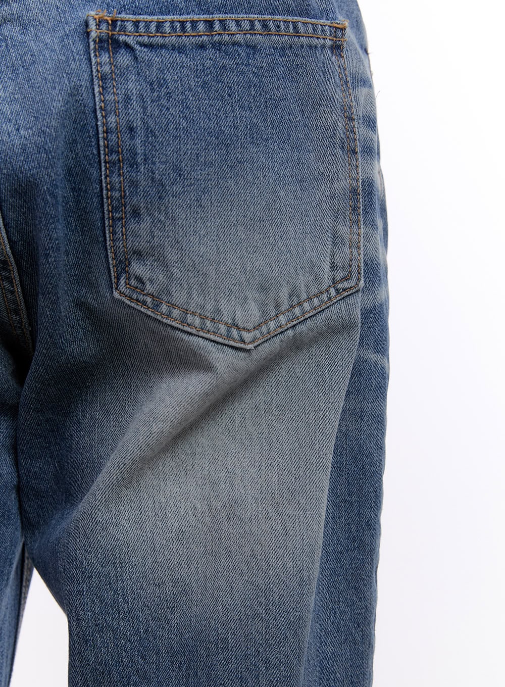 Men's Washed Semi-Flared Jeans IM512 - Image 7