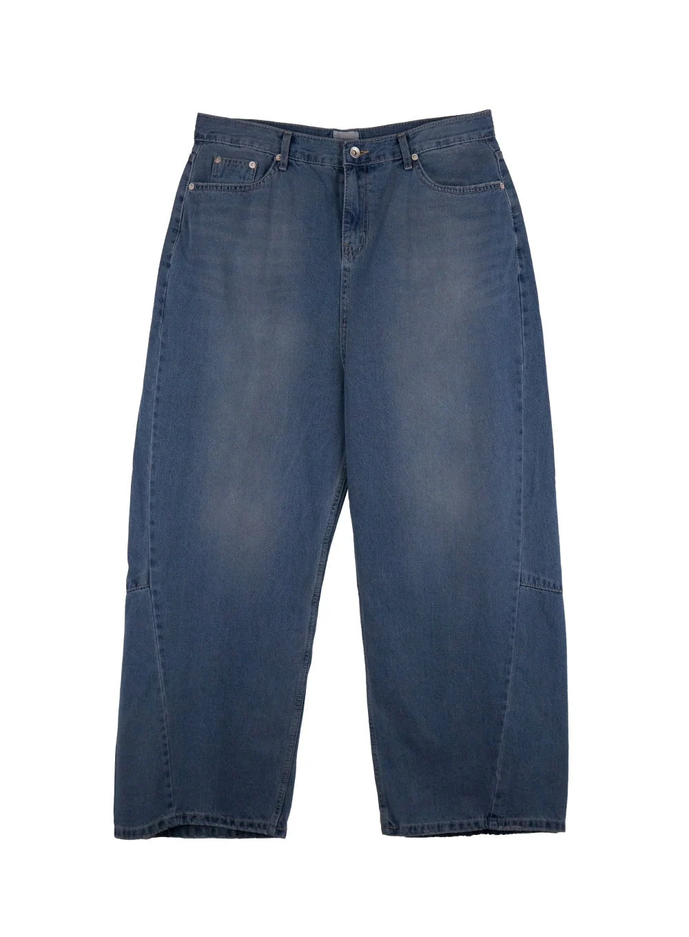Men's Washed Wide-Fit Jeans IJ517 - Image 10