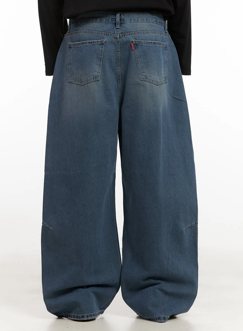 Men's Washed Wide-Fit Jeans IJ517 - Image 5
