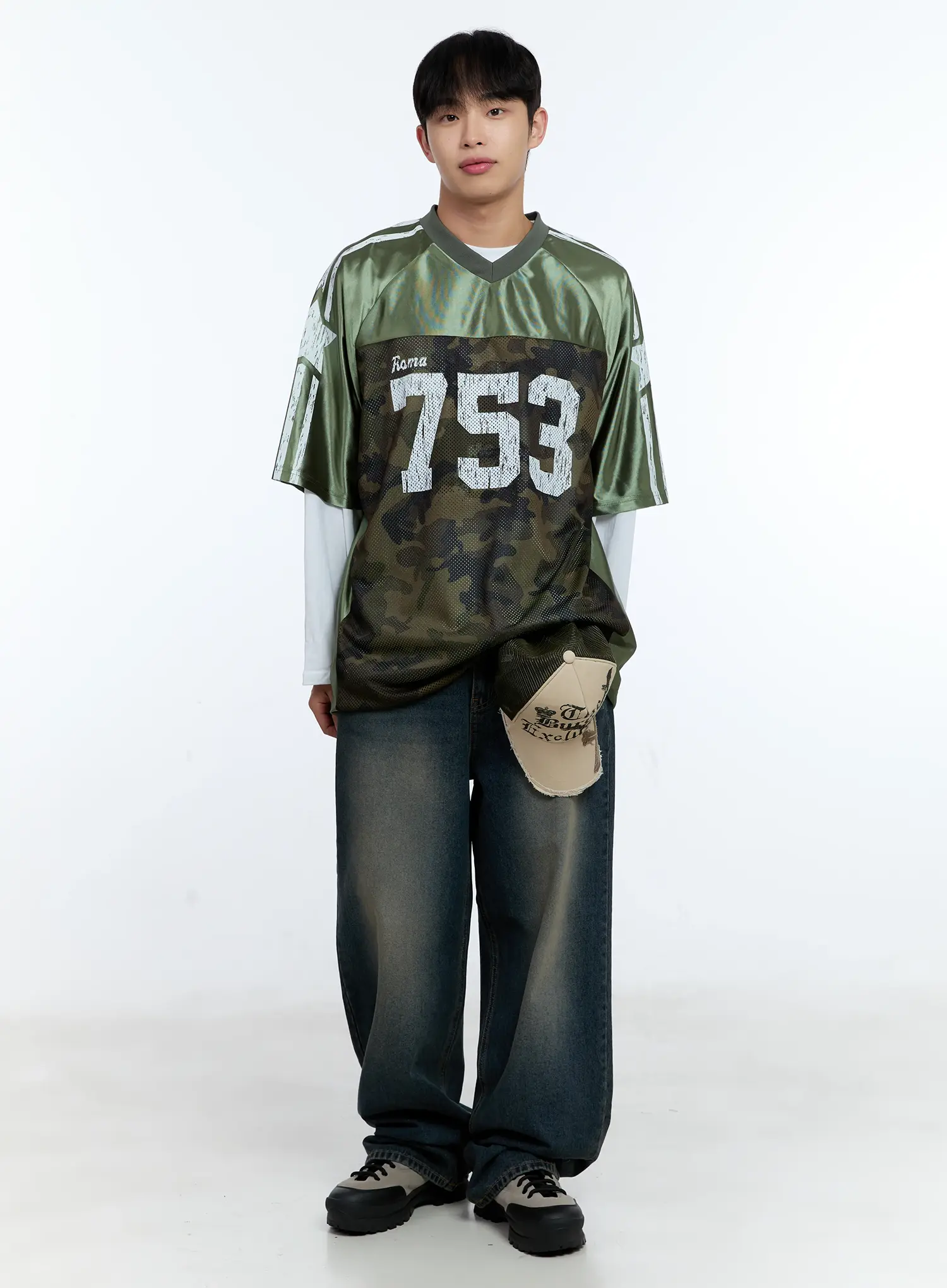 Men's Wide Fit Deep Wash Denim Jeans IG519 - Image 13