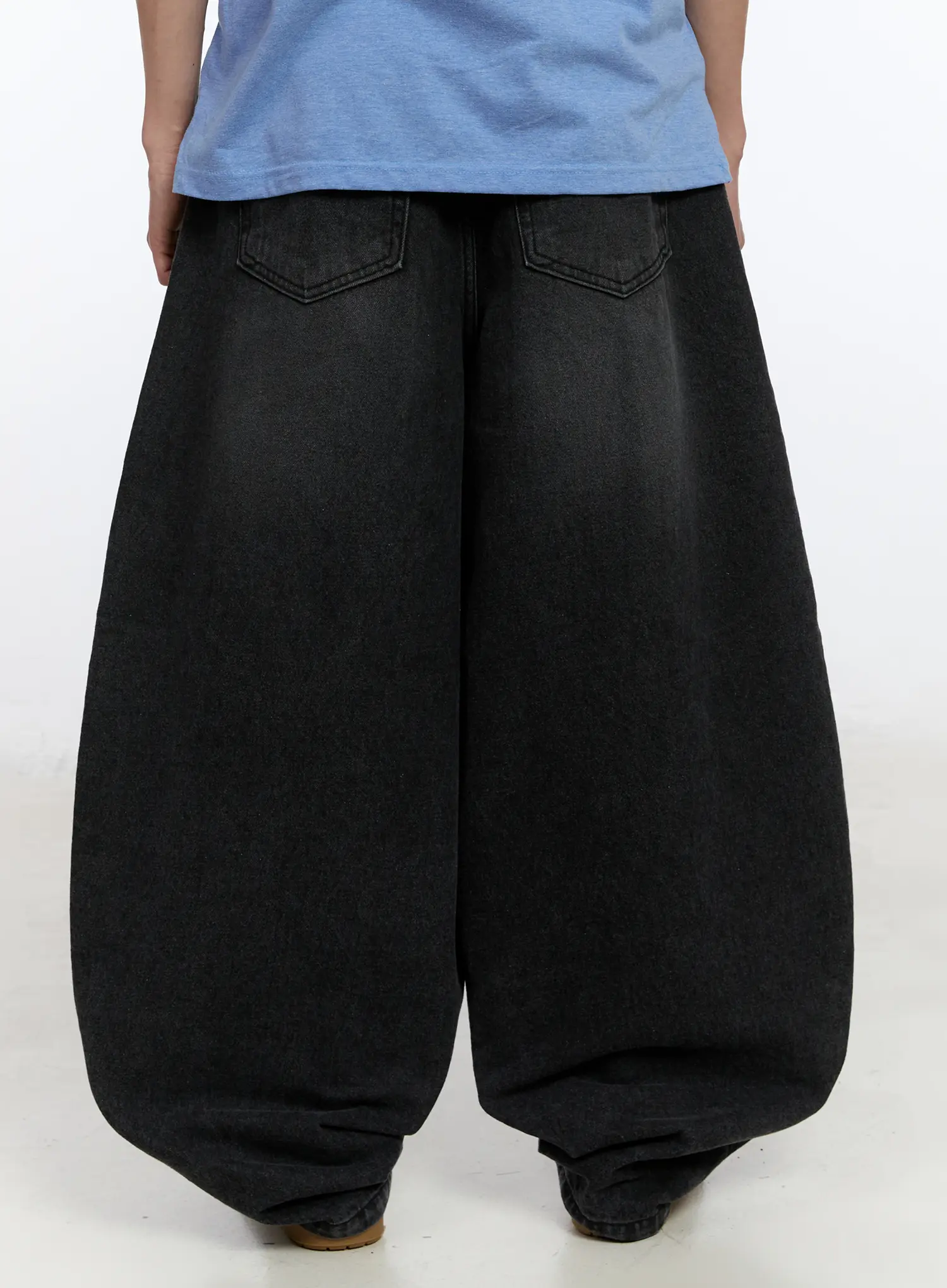 Men's Wide Leg Balloon Jeans IA507 - Image 6