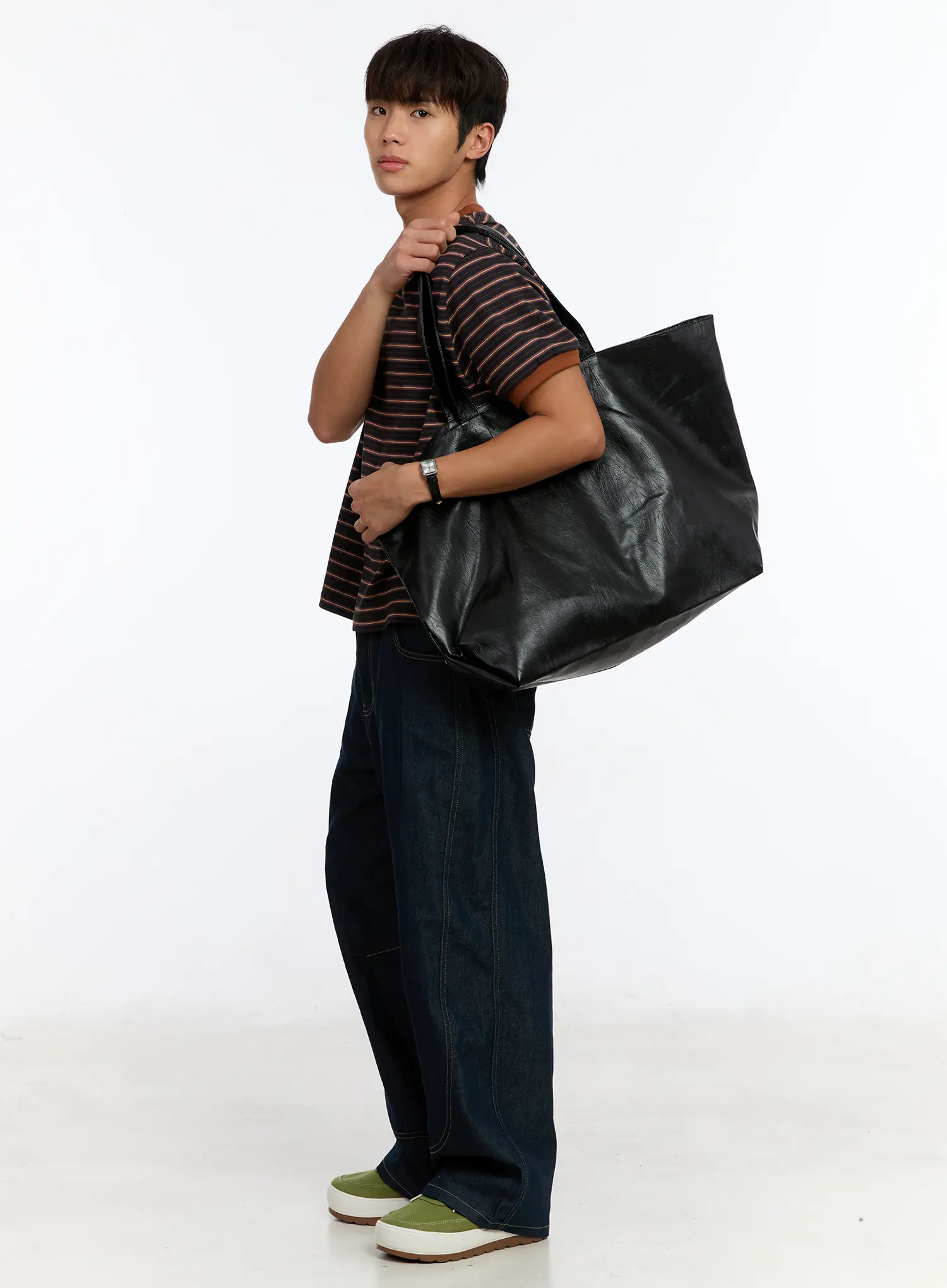 Men's Wide Leg Curved Jeans IM530 - Image 10