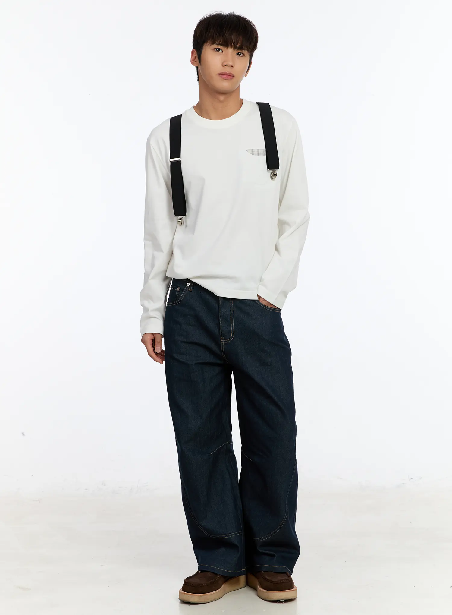 Men's Wide Leg Curved Jeans IM530 - Image 3