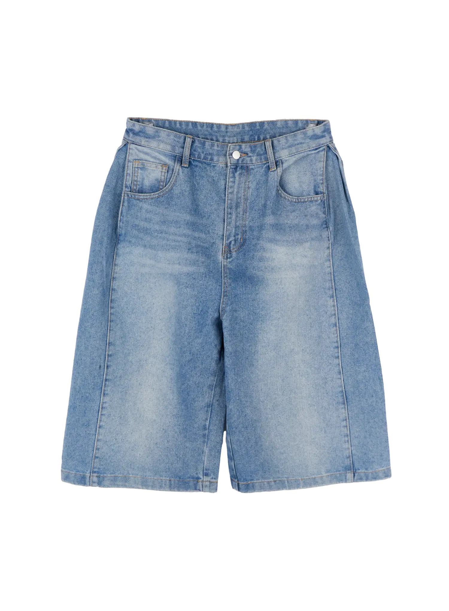 Men's Wide Leg Denim Bermuda Shorts IA527 - Image 2