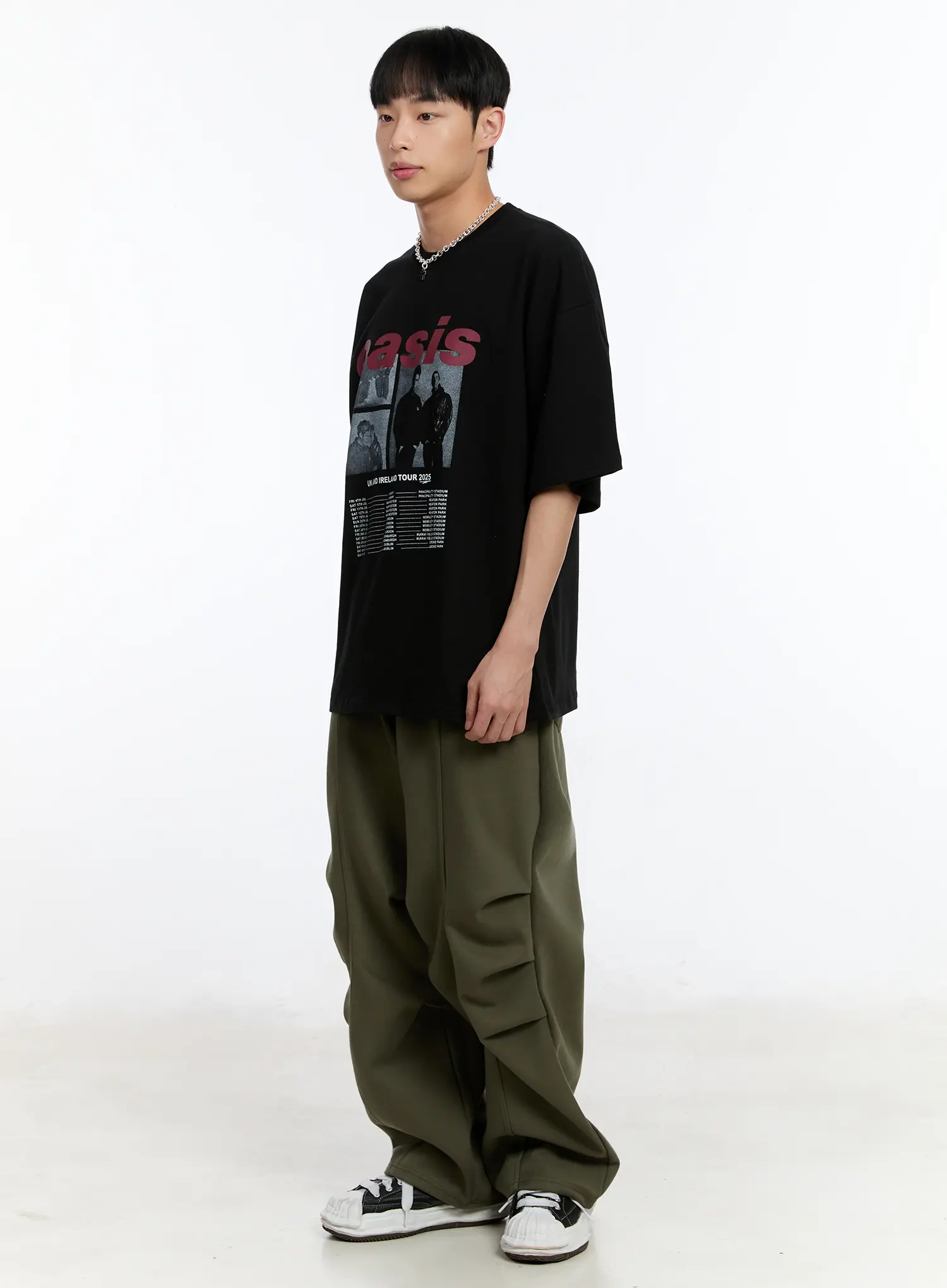 Men's Wide Leg Graphic Training Pants IA507 - Image 4