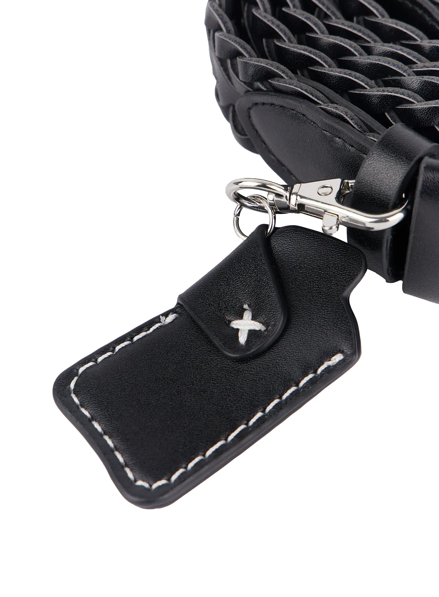 Men's Woven Leather Keychain Belt IF504 - Image 12