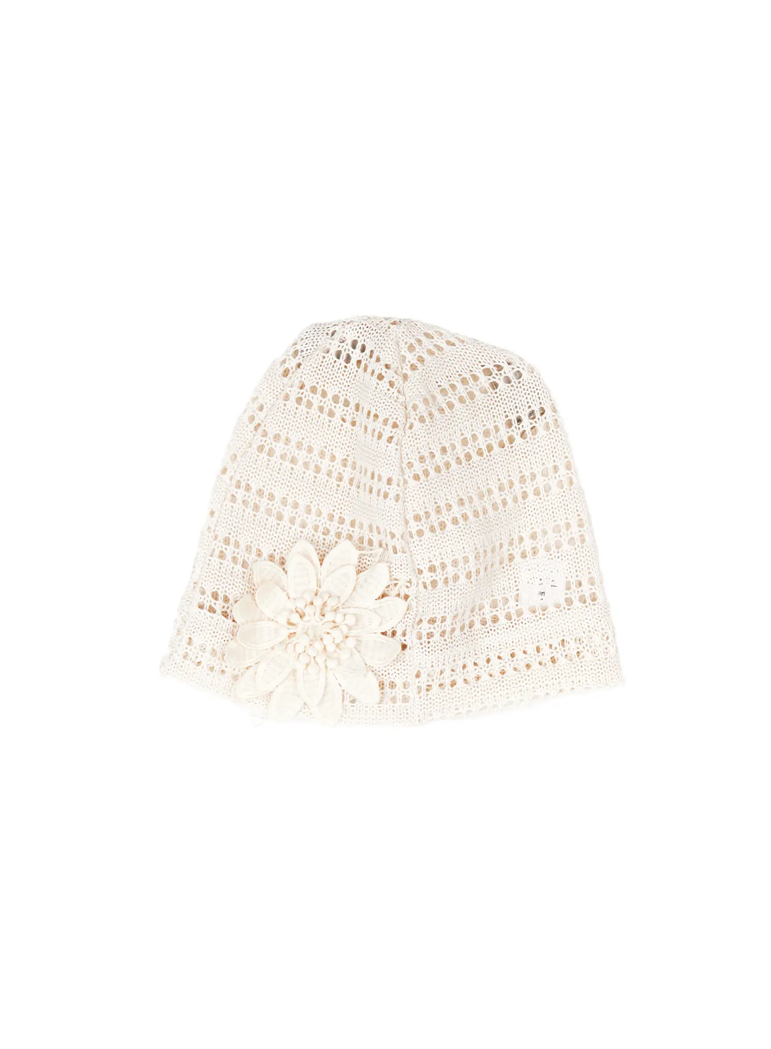 Mesh Flower Crochet Beanie CA517 - Image 9