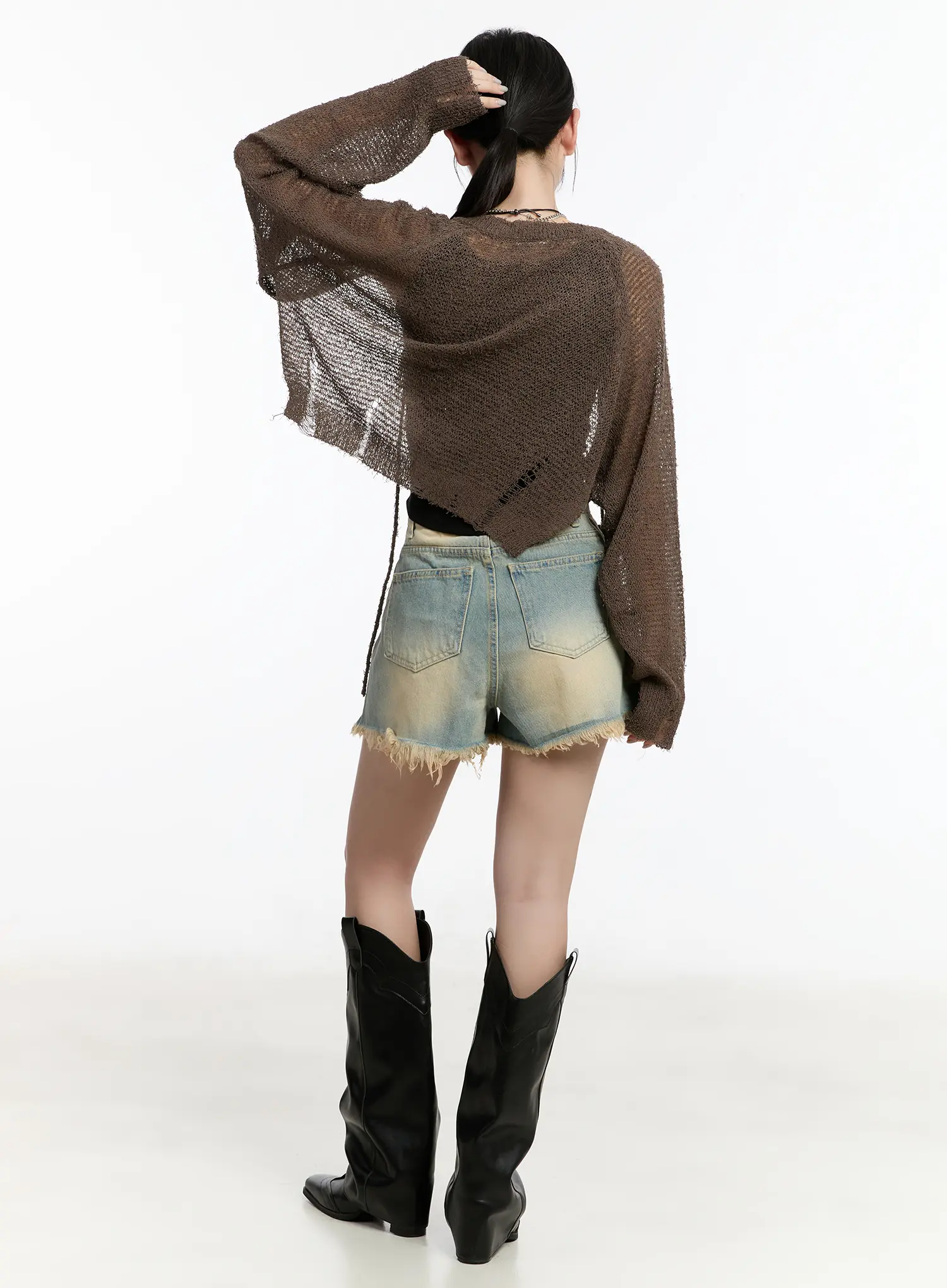 Mesh Knit Bolero Jacket CM511 - Image 4