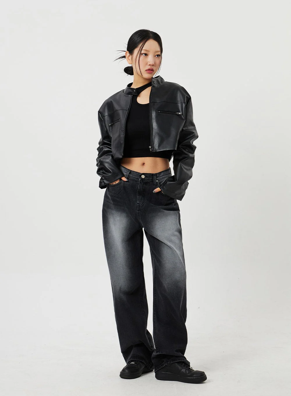 Mid-Rise Baggy Jeans CF328 - Image 4