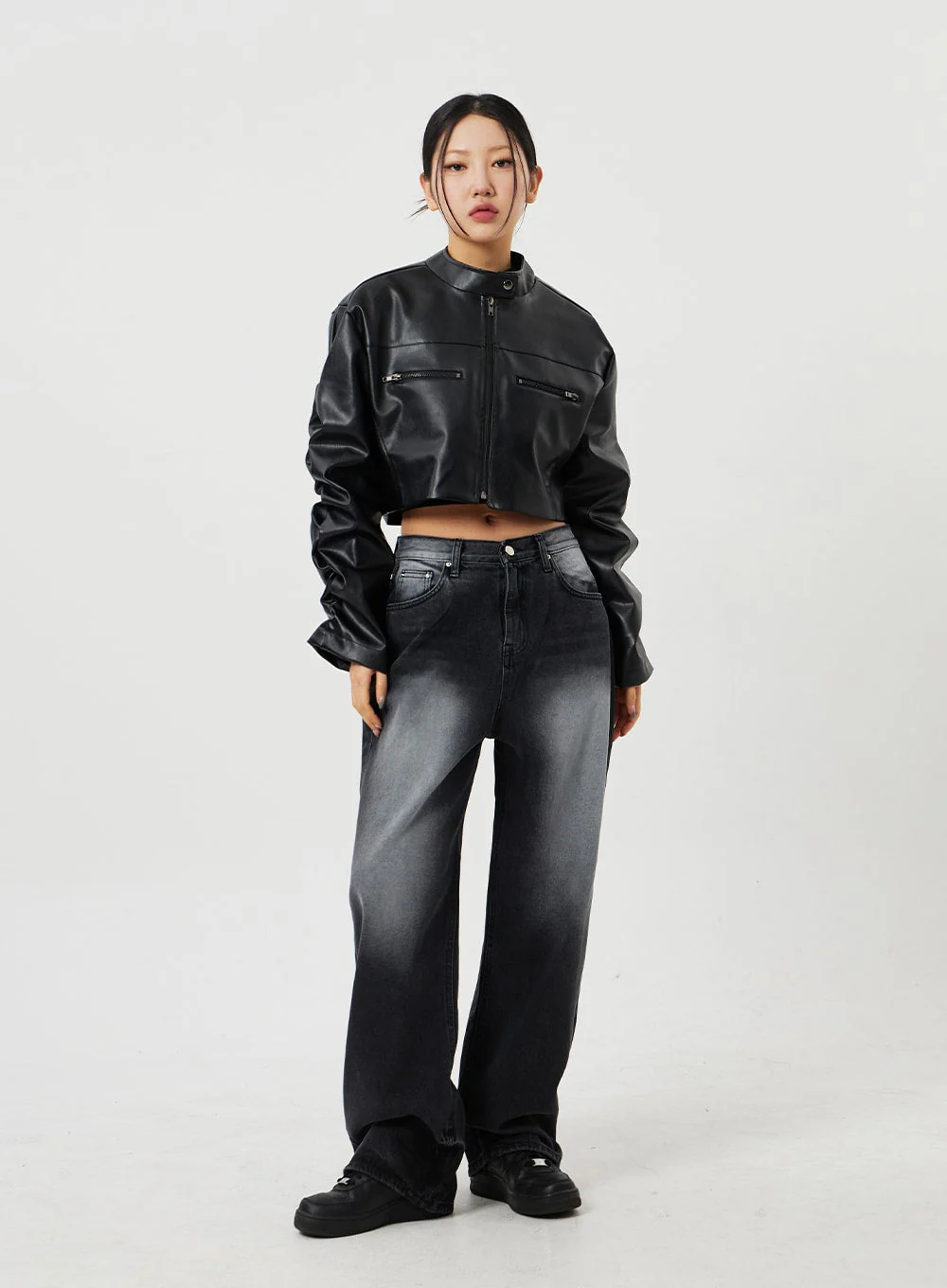 Mid-Rise Baggy Jeans CF328 - Image 8