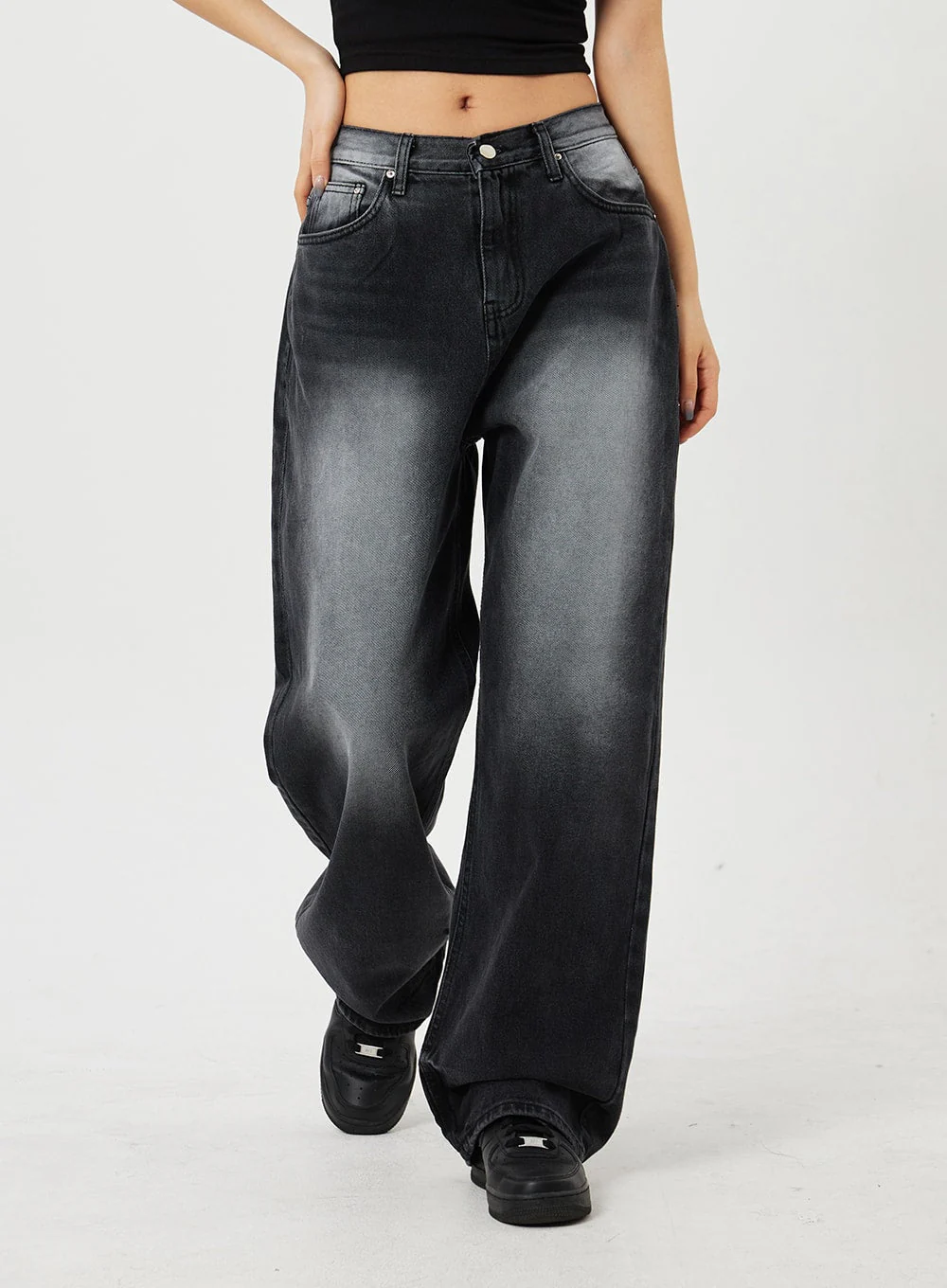 Mid-Rise Baggy Jeans CF328 - Image 9