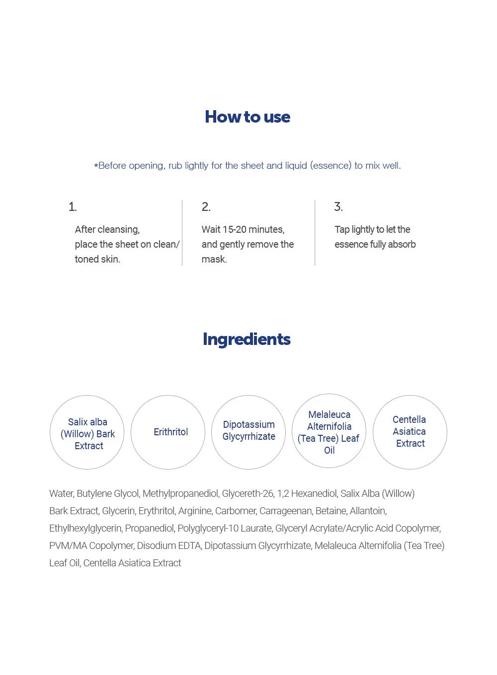 Midnight Blue Calming Sheet Mask (25ml) - Image 5