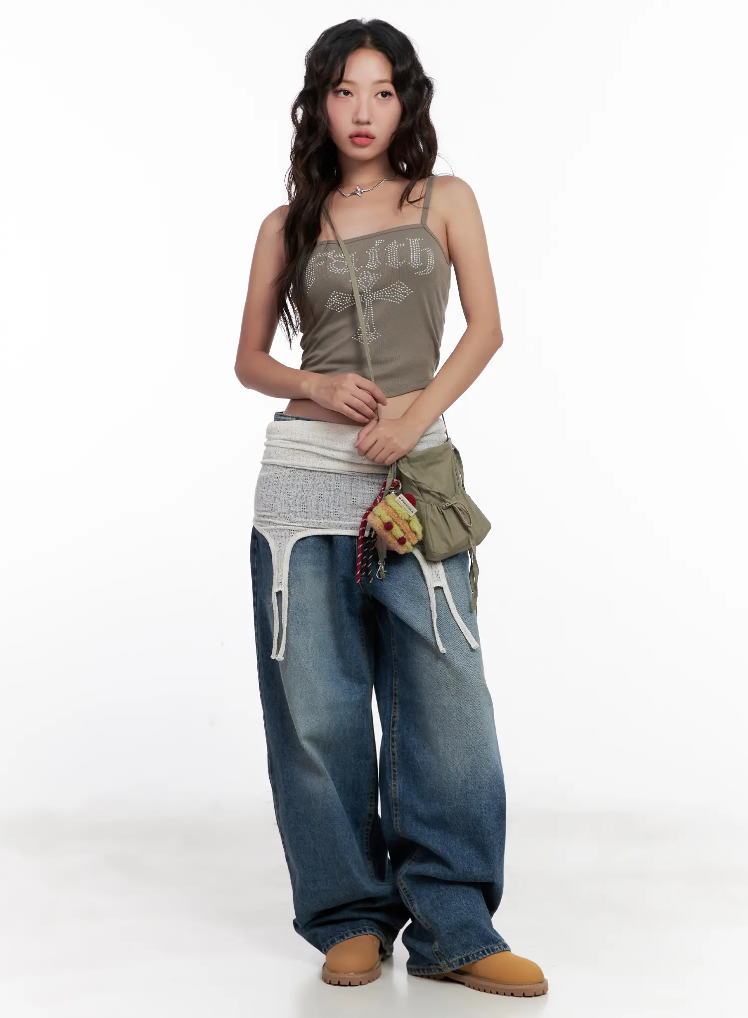 Miji Wide-Leg Washed Denim Jeans CL521 - Image 5