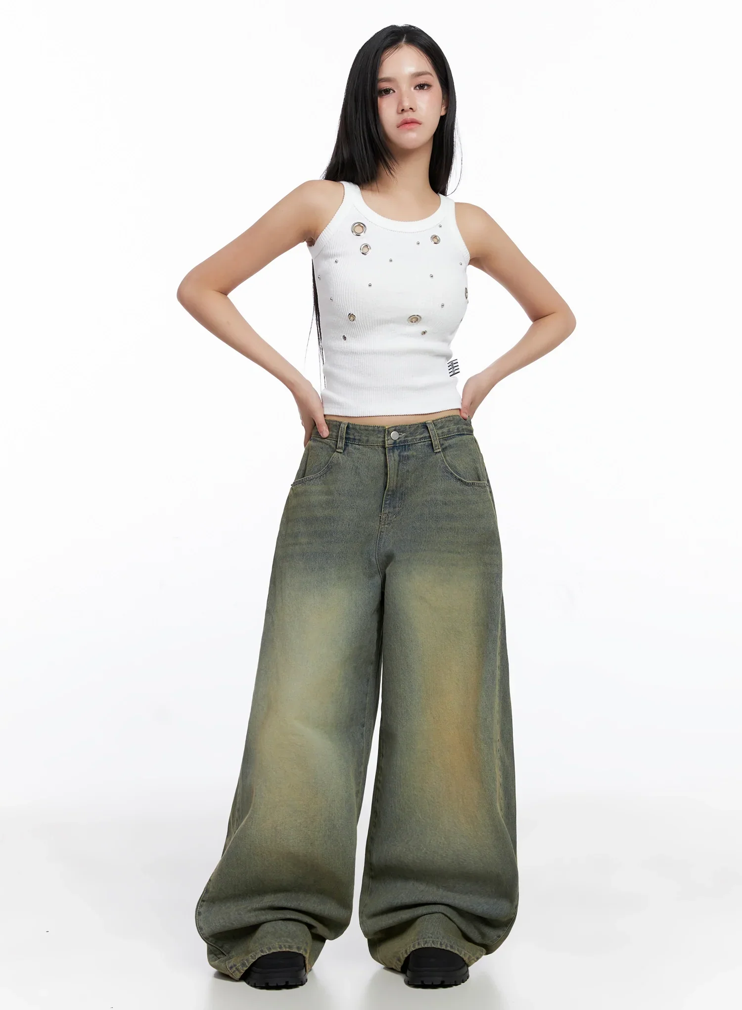 Milana Vintage Washed Baggy Jeans IS525 - Image 7