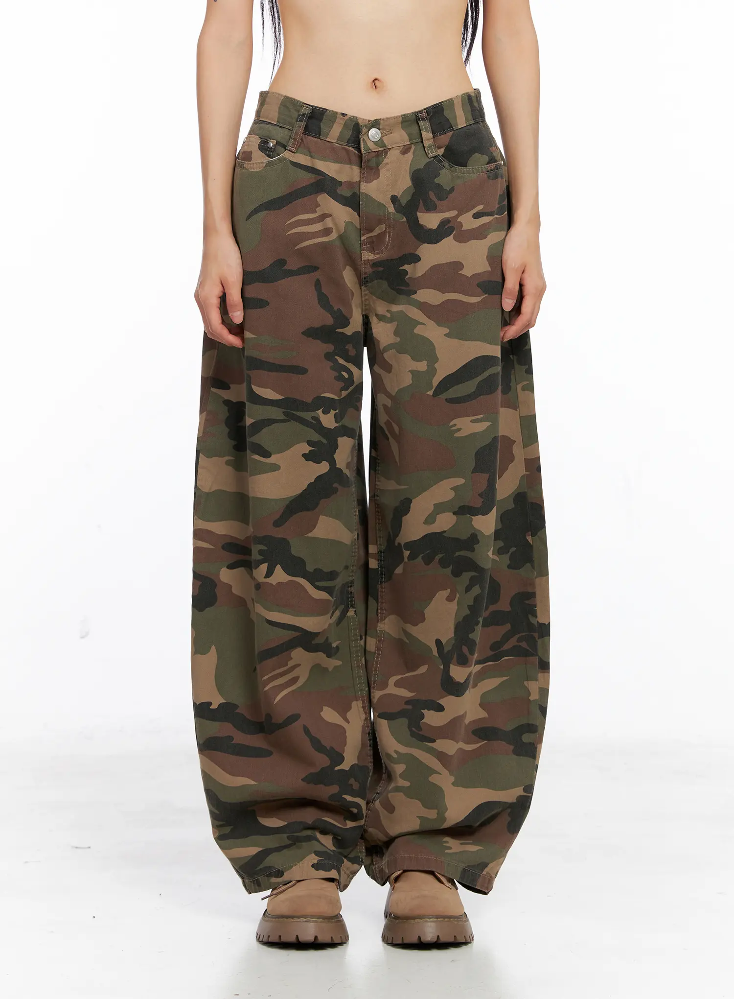Military Wide-Leg Cotton Pants CS511 - Image 2