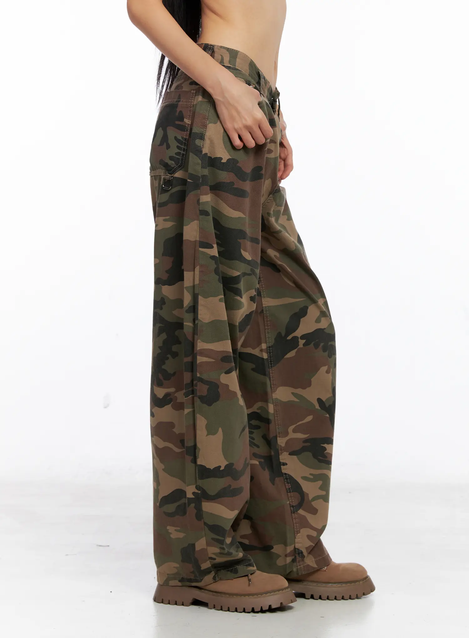 Military Wide-Leg Cotton Pants CS511 - Image 3
