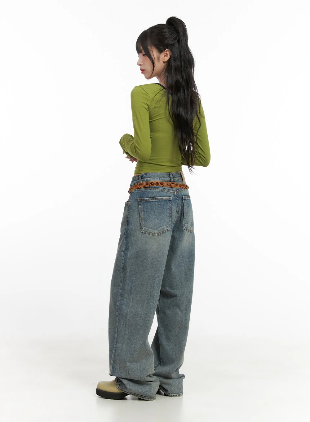 Millie Washed Baggy Jeans CG421 - Image 4