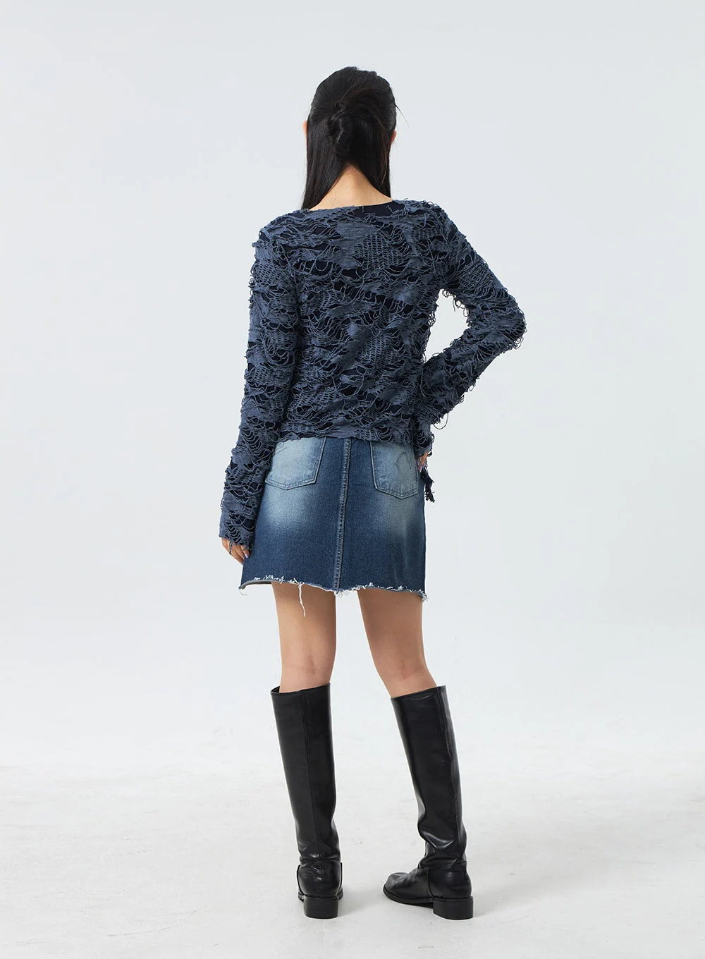 Mini Denim Skirt CM329 - Image 12