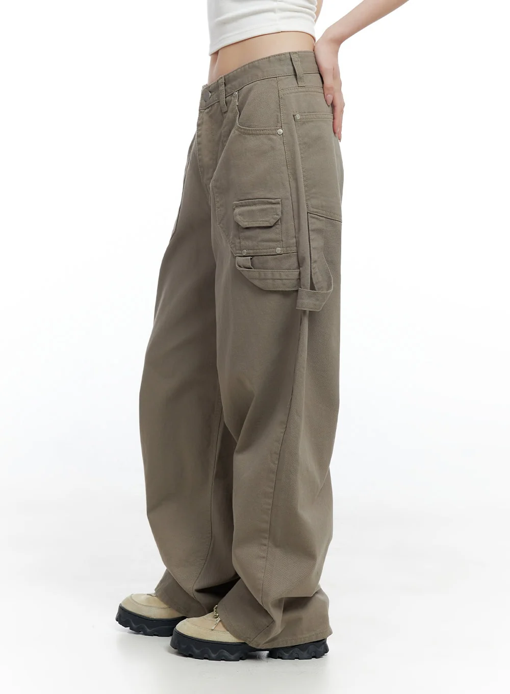 Mini Pocket Detail Wide-Fit Pants CO426 - Image 5
