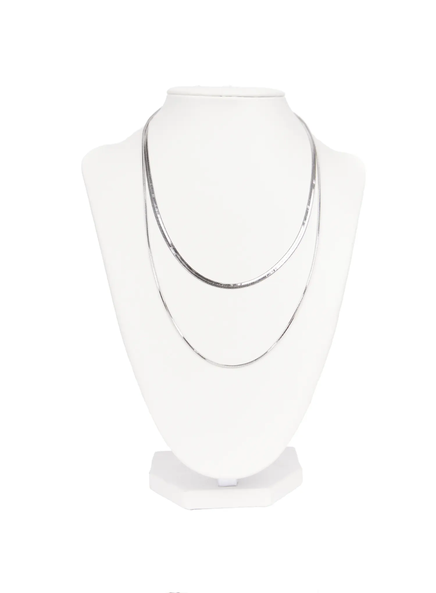 Minimalist Double Layered Necklace CA527 - Image 5