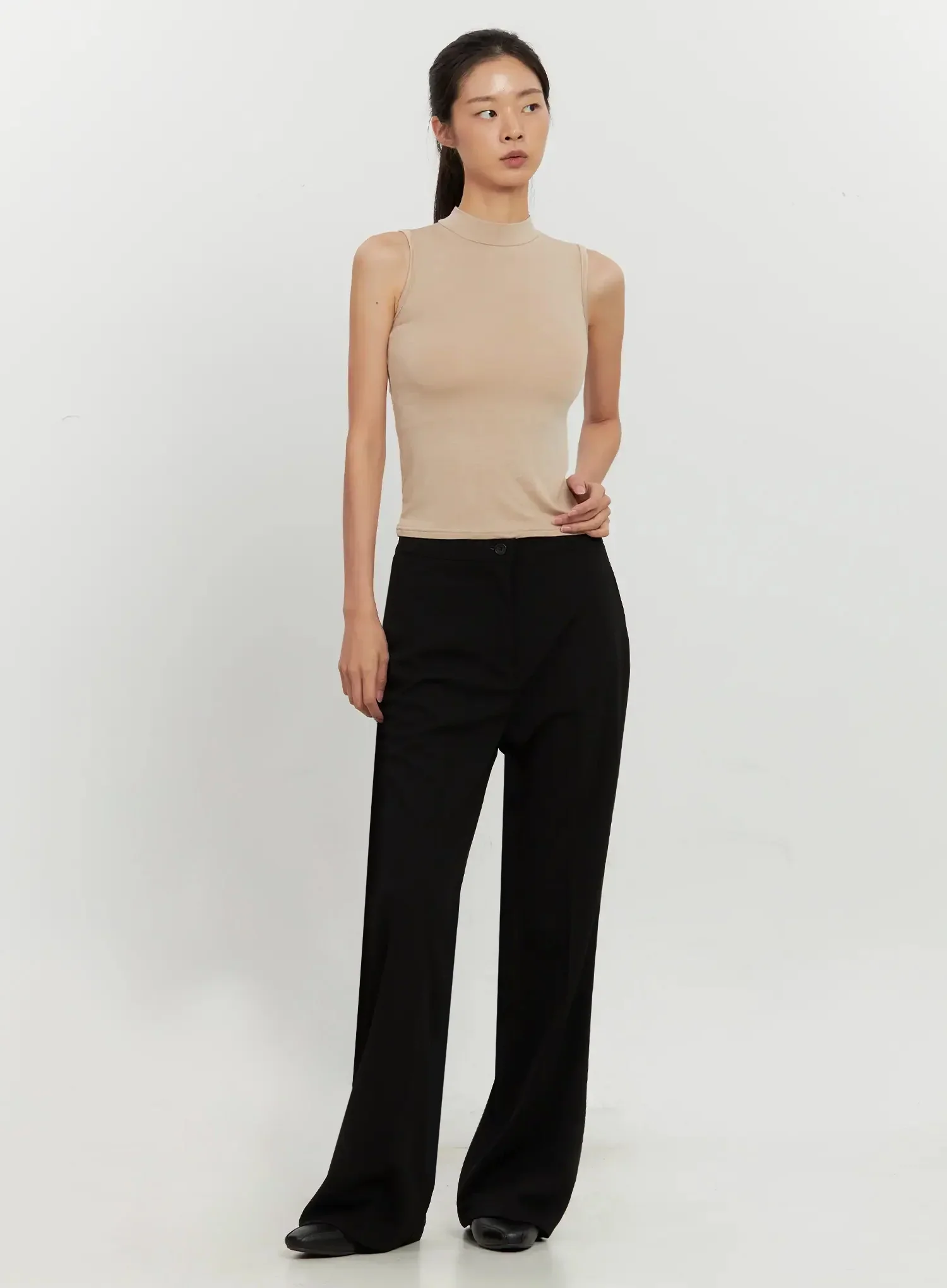 Mock Neck Sleeveless Top IL528 - Image 13