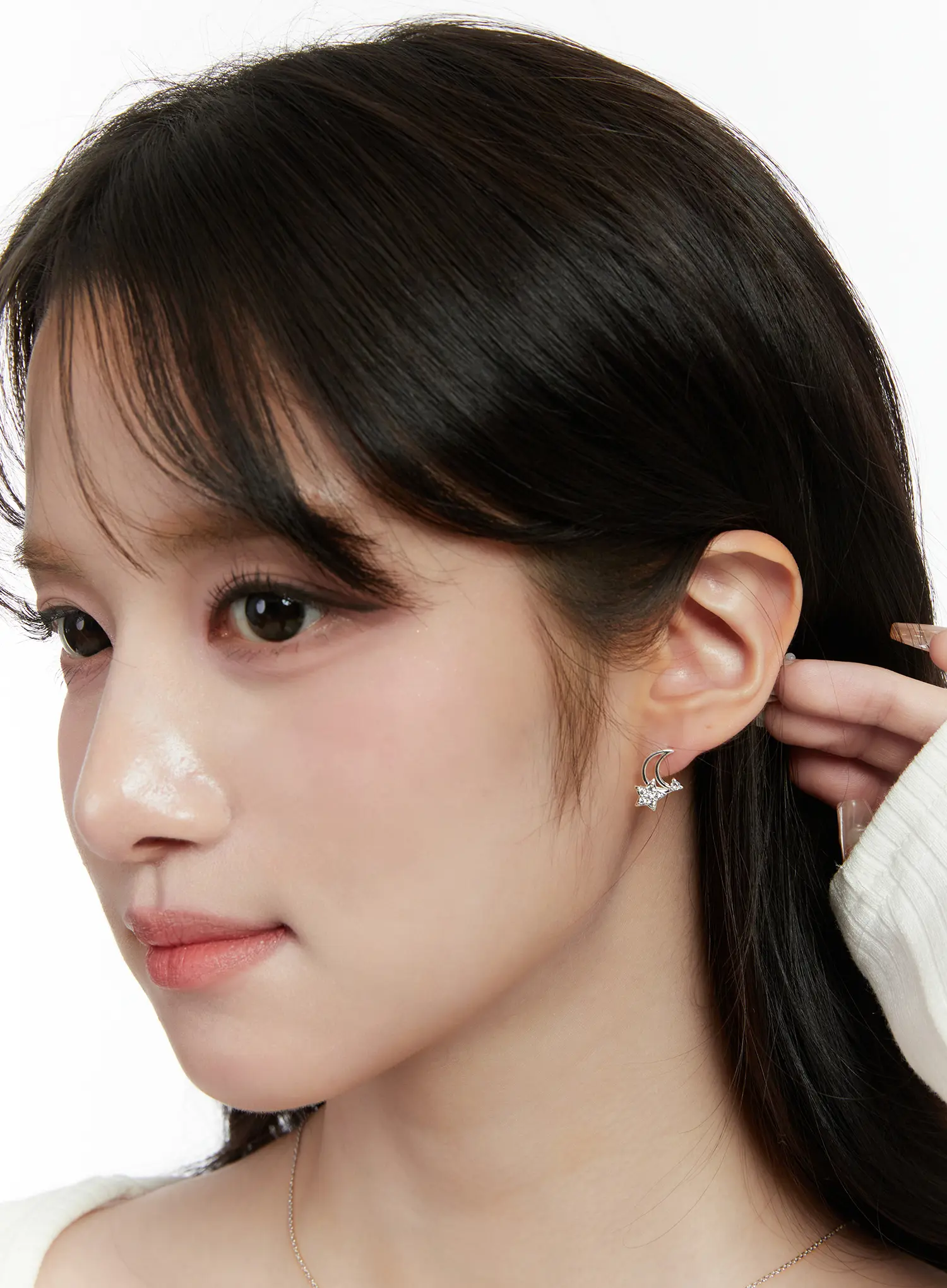 Moon & Star Stud Earrings CD514 - Image 3