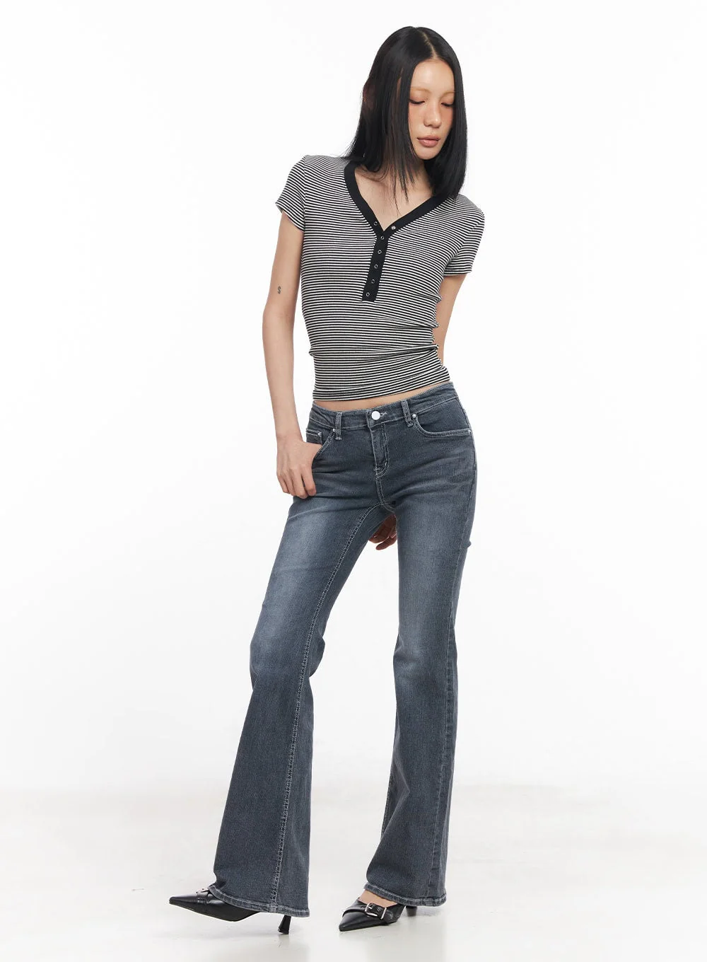 Nadeline Slim Bootcut Jeans CY528 - Image 5