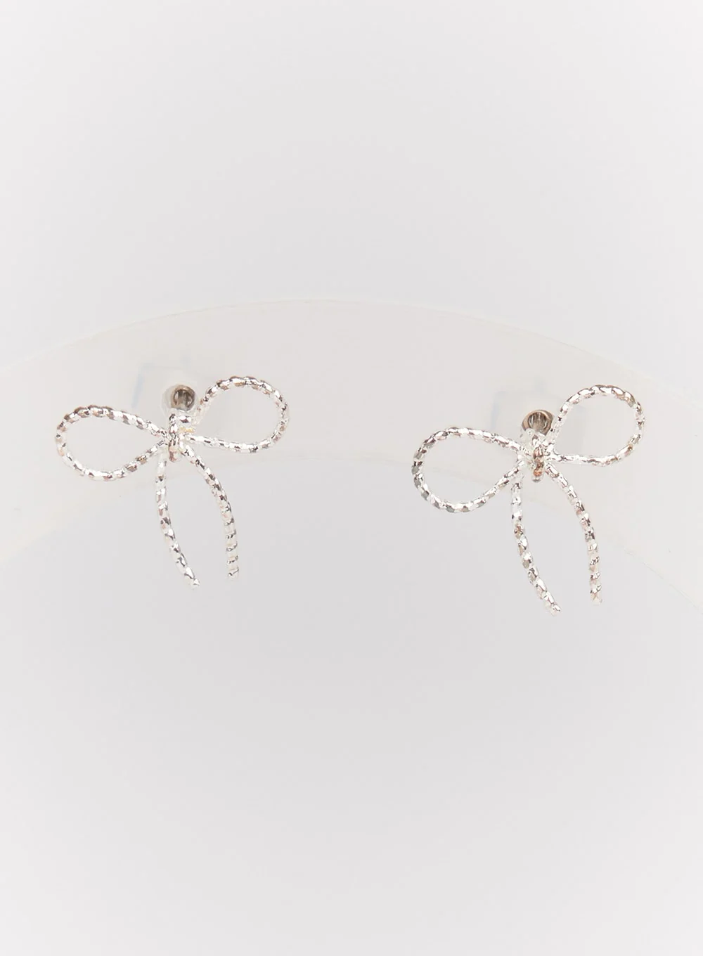 Noir Knot Ribbon Earrings IM531 - Image 6